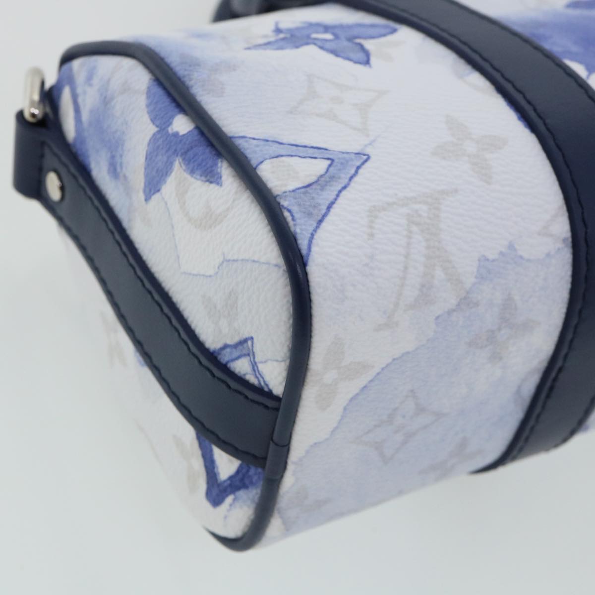 LOUIS VUITTON monogram water KeepallXS Hand Bag 2way Blue M45761 LV 67496S