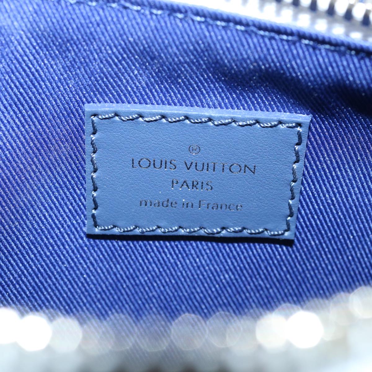 LOUIS VUITTON monogram water KeepallXS Hand Bag 2way Blue M45761 LV 67496S