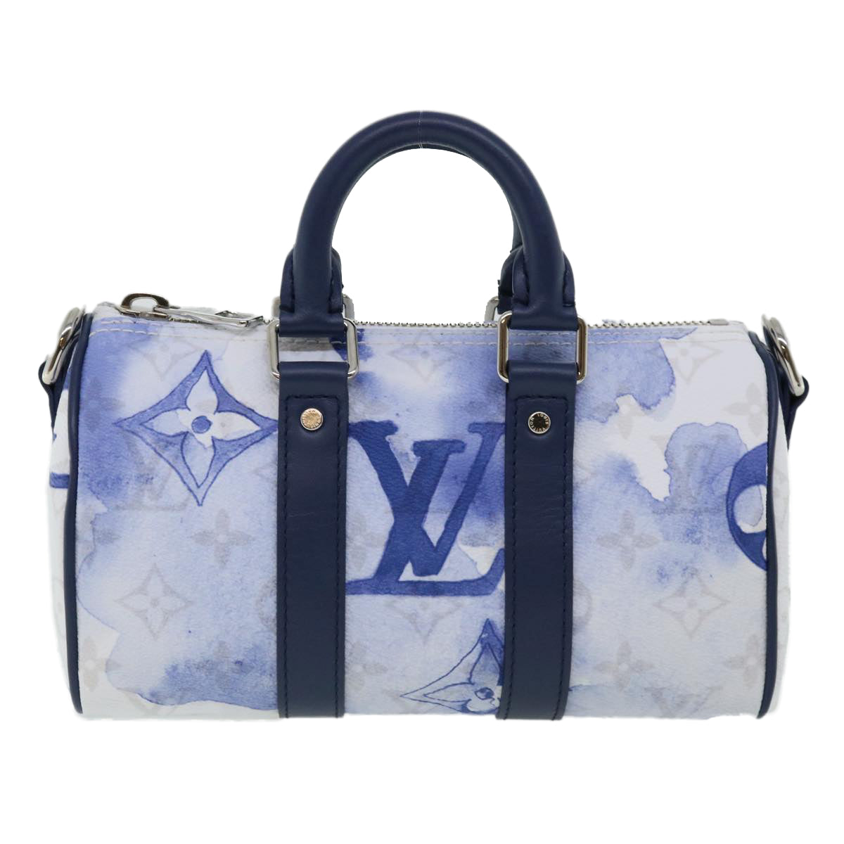 LOUIS VUITTON monogram water KeepallXS Hand Bag 2way Blue M45761 LV 67496S