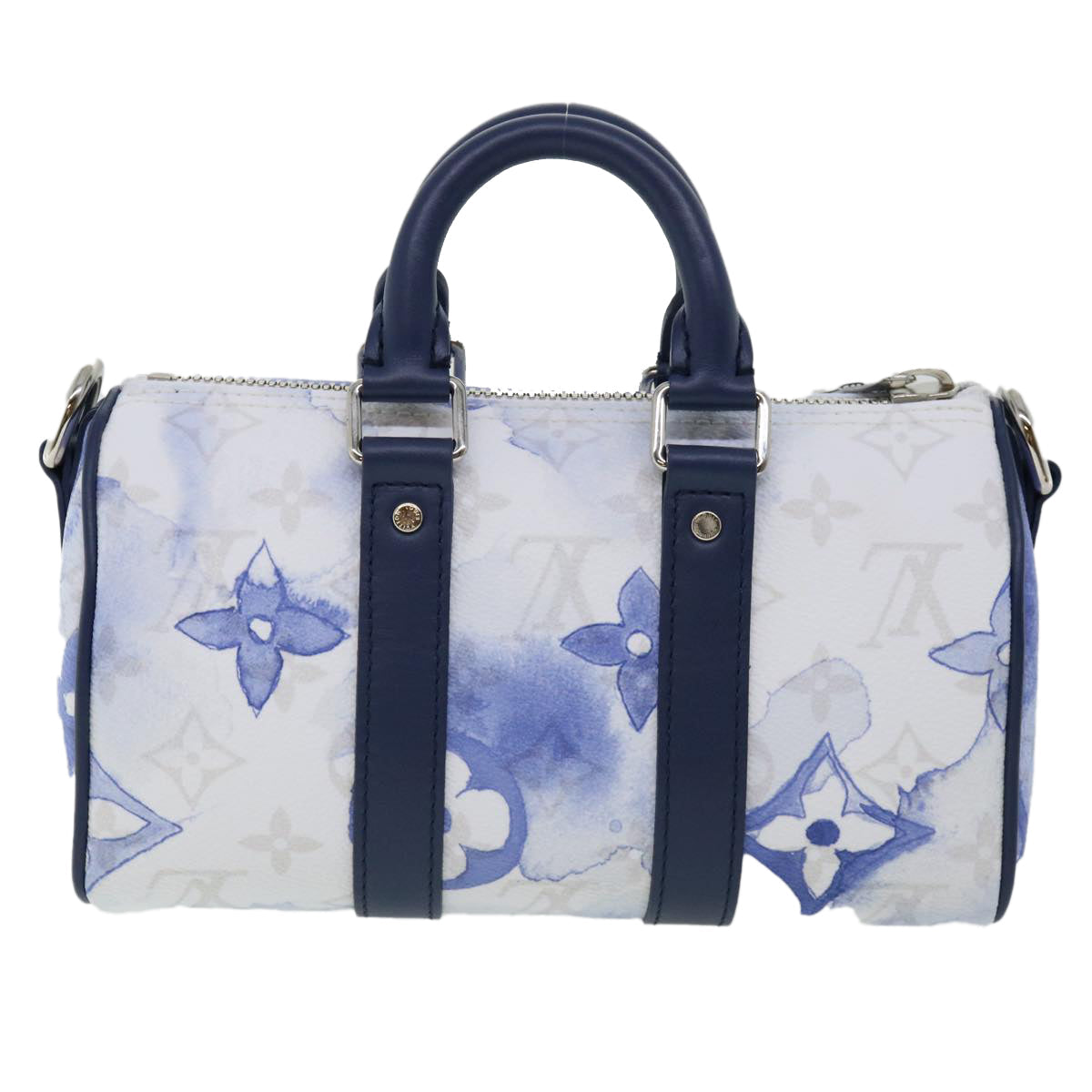LOUIS VUITTON monogram water KeepallXS Hand Bag 2way Blue M45761 LV 67496S