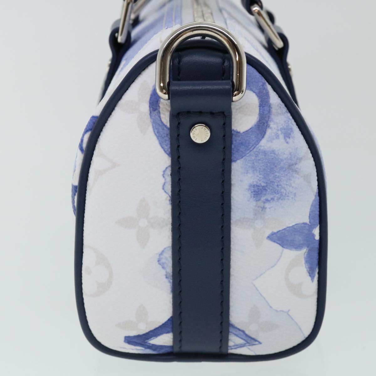 LOUIS VUITTON monogram water KeepallXS Hand Bag 2way Blue M45761 LV 67496S
