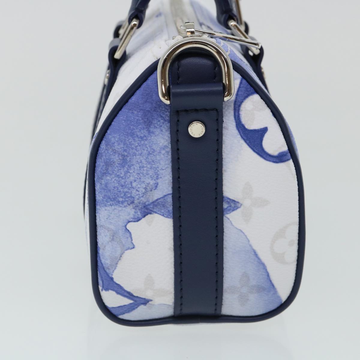 LOUIS VUITTON monogram water KeepallXS Hand Bag 2way Blue M45761 LV 67496S
