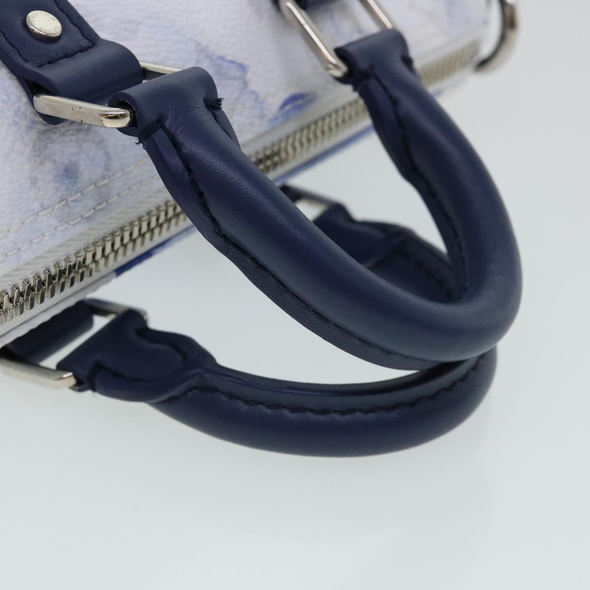 LOUIS VUITTON monogram water KeepallXS Hand Bag 2way Blue M45761 LV 67496S