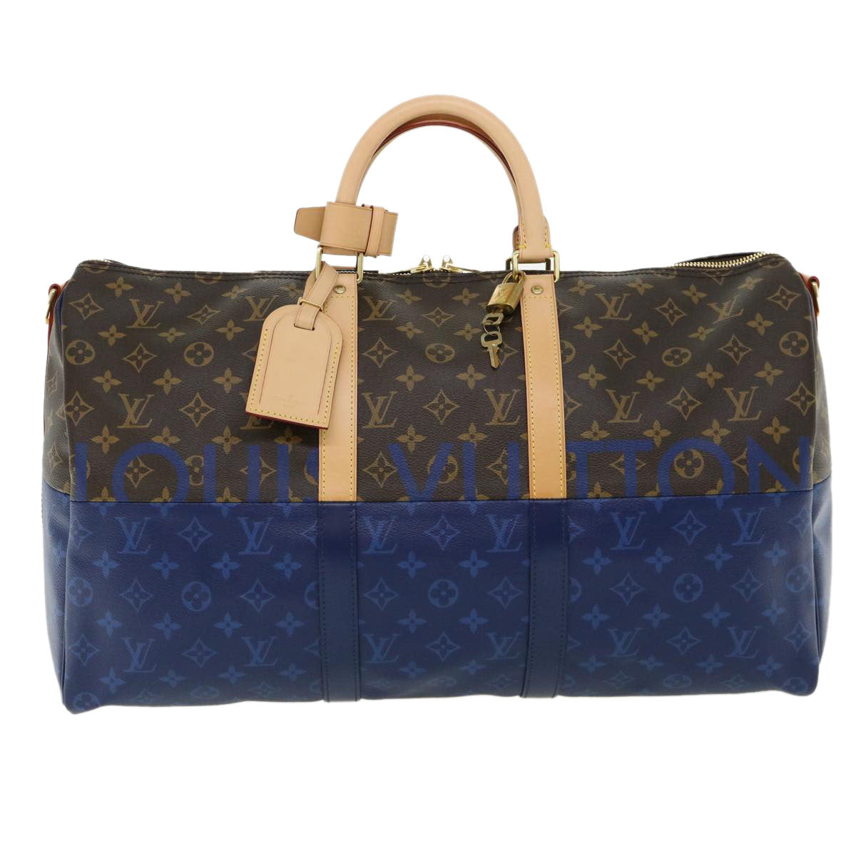 LOUIS VUITTON Monogram split Keepall Bandouliere 50 Boston Bag  M43861 67497S