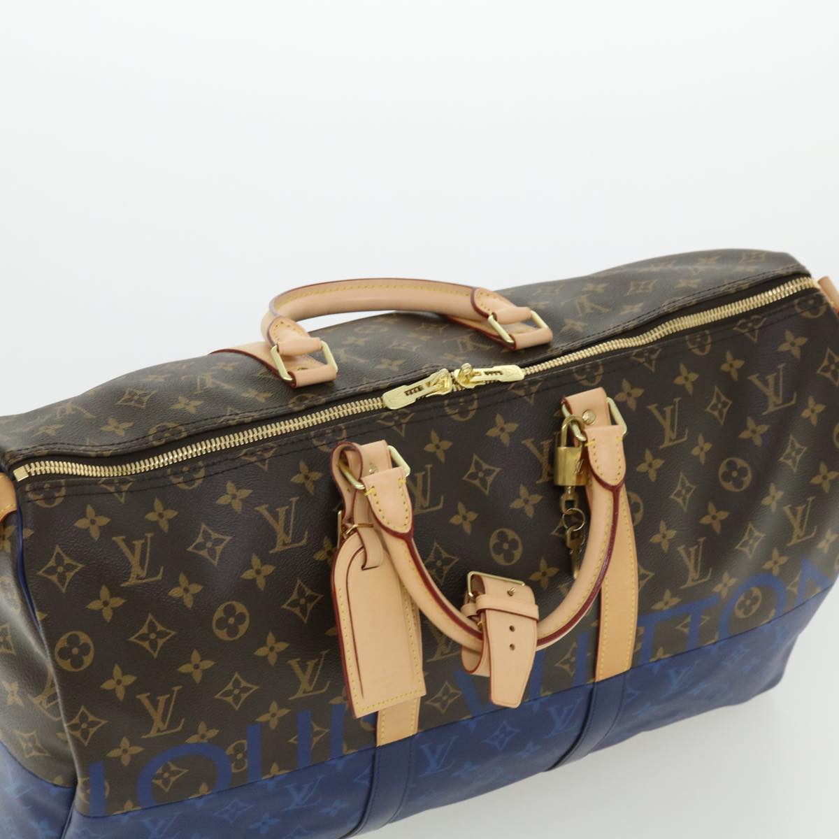 LOUIS VUITTON Monogram split Keepall Bandouliere 50 Boston Bag  M43861 67497S