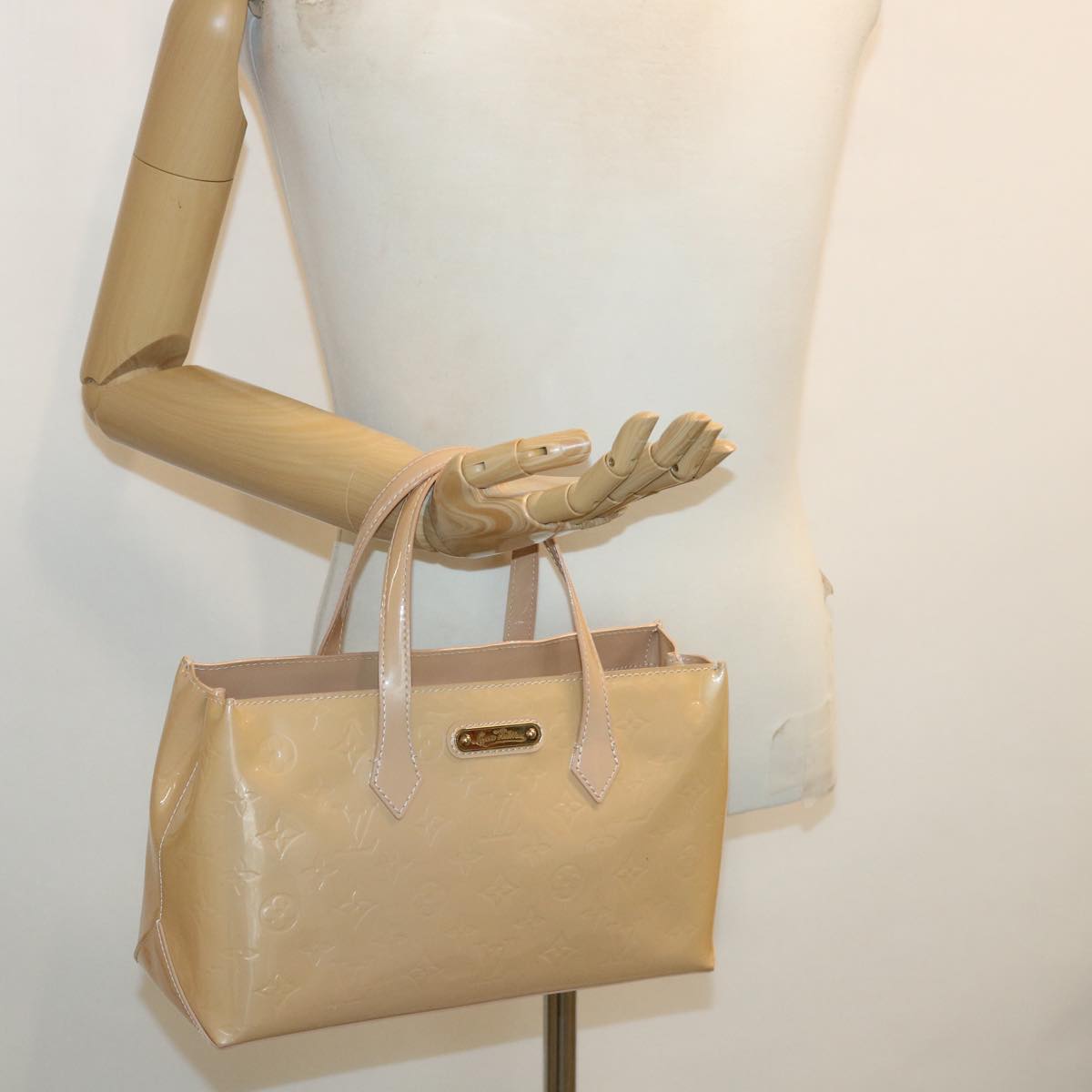 LOUIS VUITTON Vernis Wilshire PM Hand Bag Rose Florentin M91642 LV lt717