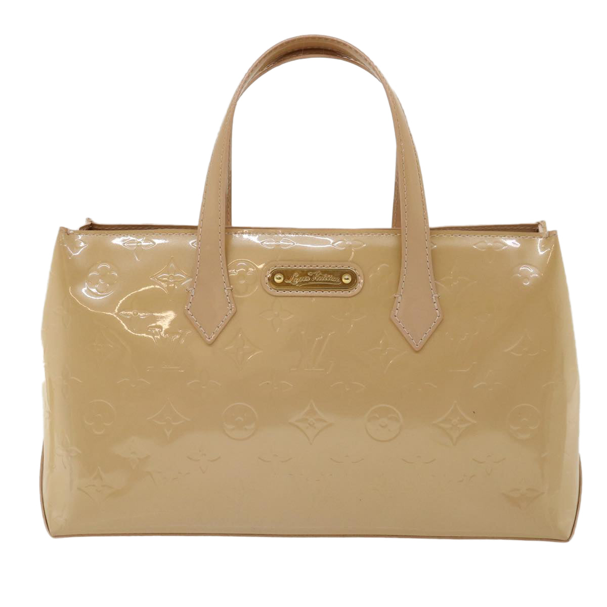 LOUIS VUITTON Vernis Wilshire PM Hand Bag Rose Florentin M91642 LV lt717