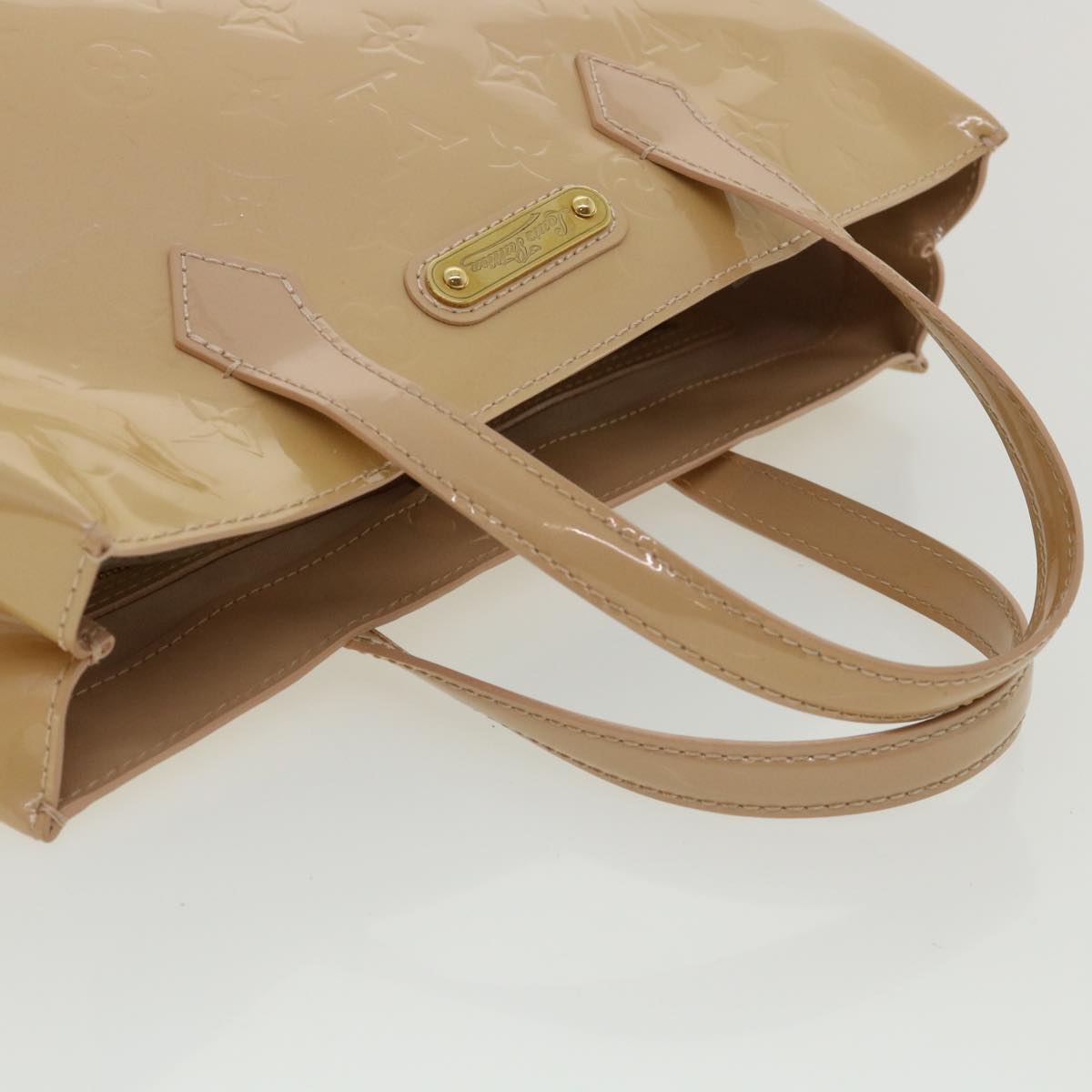 LOUIS VUITTON Vernis Wilshire PM Hand Bag Rose Florentin M91642 LV lt717
