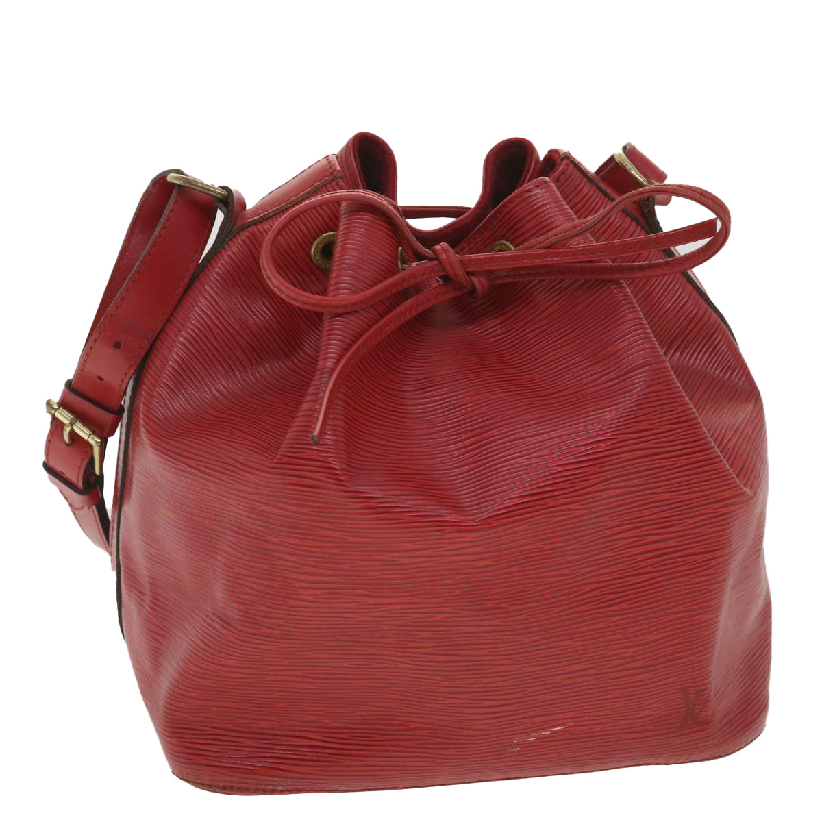 LOUIS VUITTON Epi Petit Noe Shoulder Bag Red M44107 LV lt736