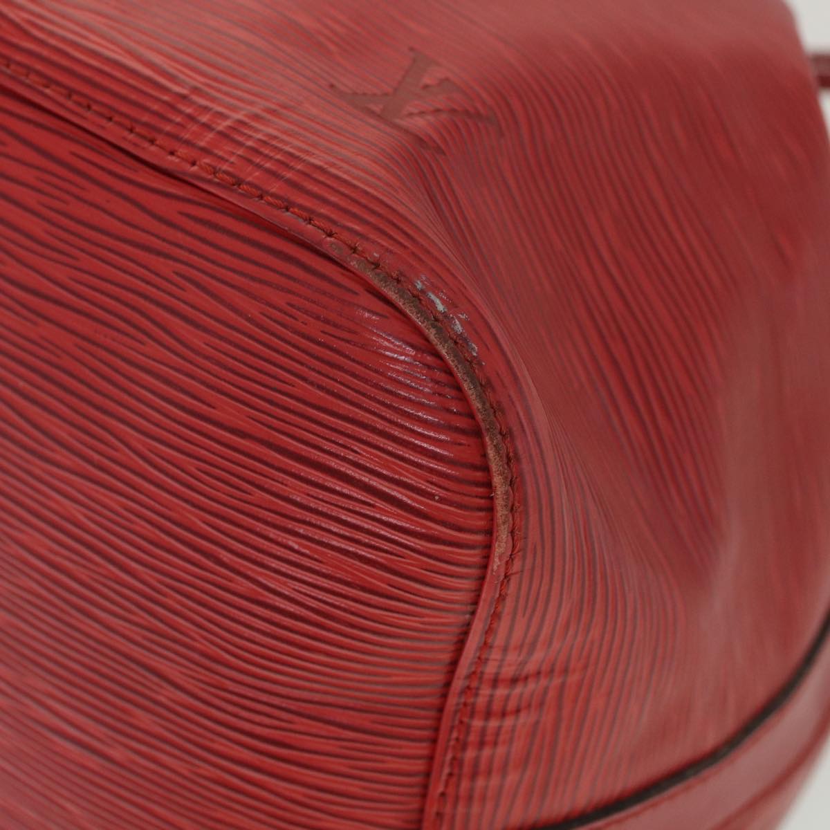 LOUIS VUITTON Epi Petit Noe Shoulder Bag Red M44107 LV lt736