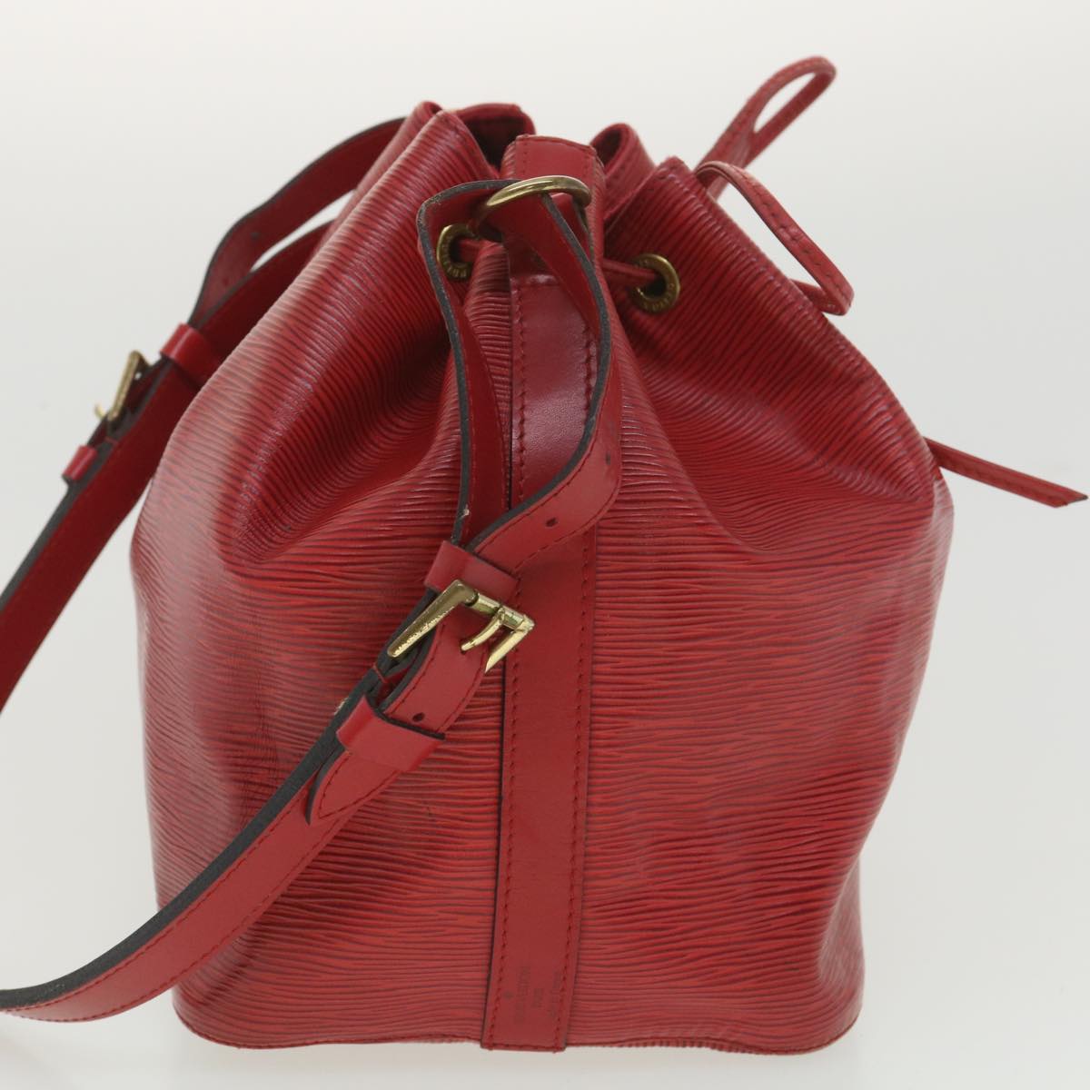 LOUIS VUITTON Epi Petit Noe Shoulder Bag Red M44107 LV lt736