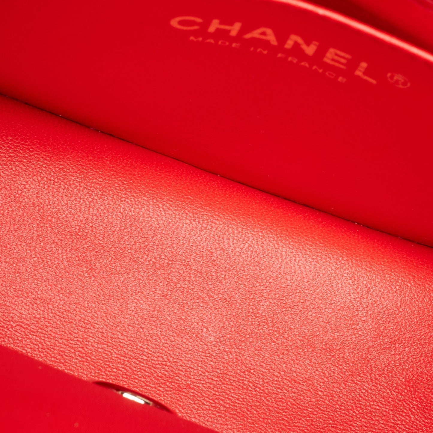 CHANEL Red Quilted Leather Mini Monacoco Square Flap Bag