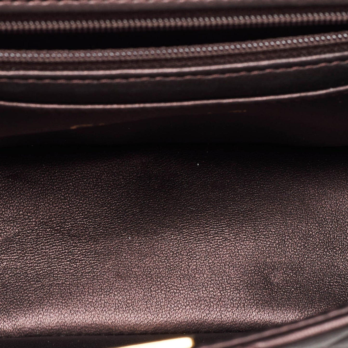 CHANEL Burgundy Iridescent Quilted Leather Mini Rectangular Flap Top Handle Bag