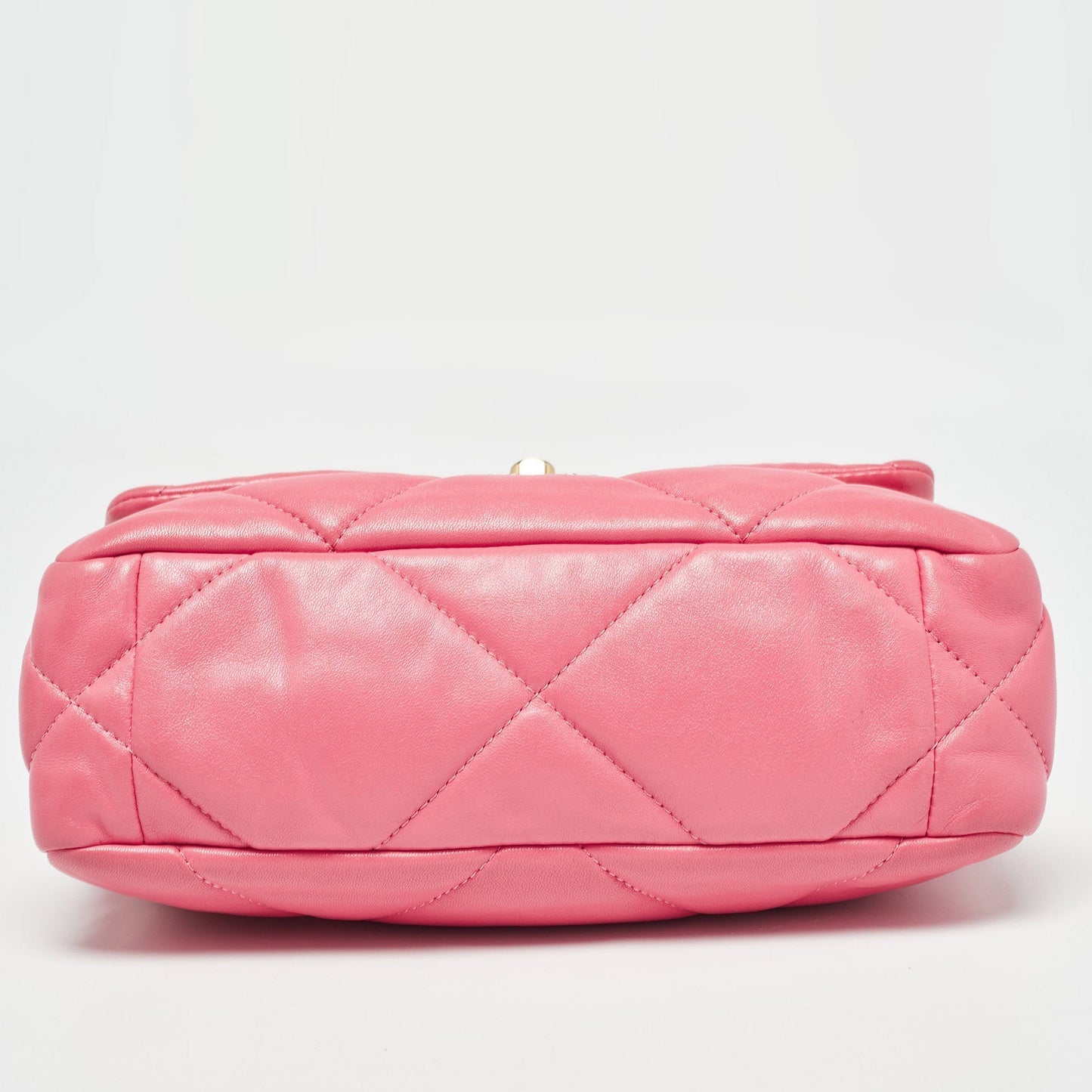 CHANEL Pink Quilted Leather Medium 19 Flap Bag