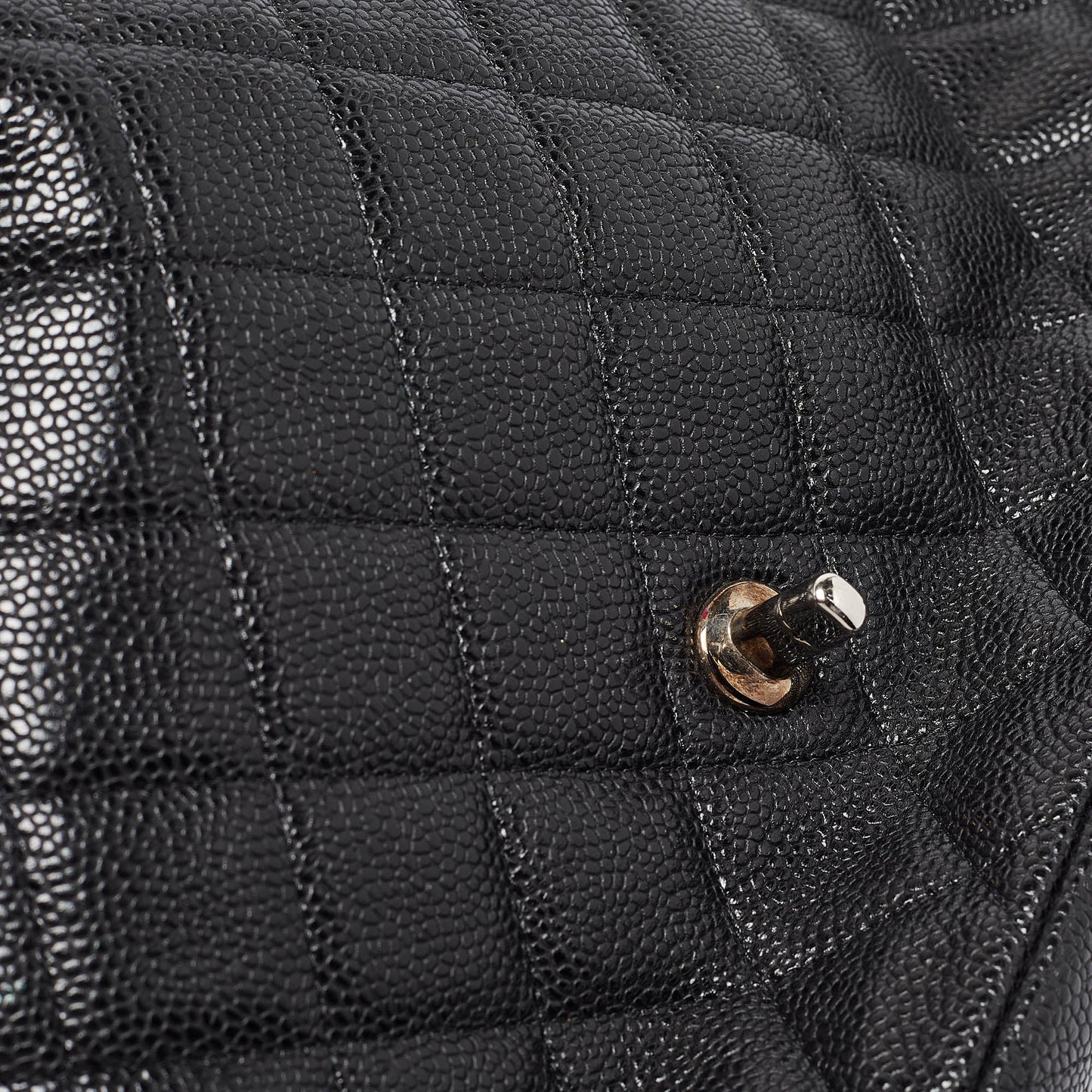 CHANEL Black Quilted Caviar Leather Maxi Classic Single Flap Bag