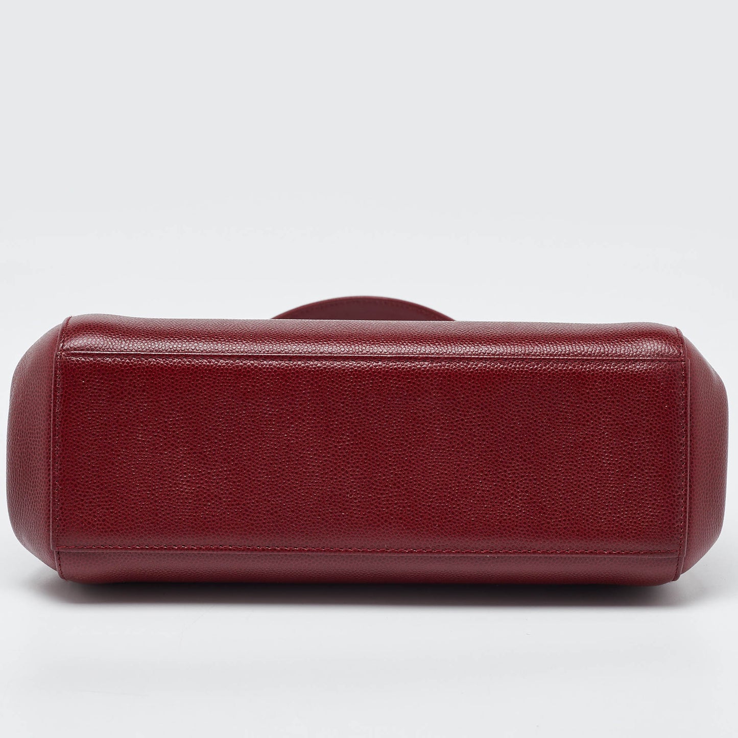 CHANEL Red Caviar Leather CC Frame Bag