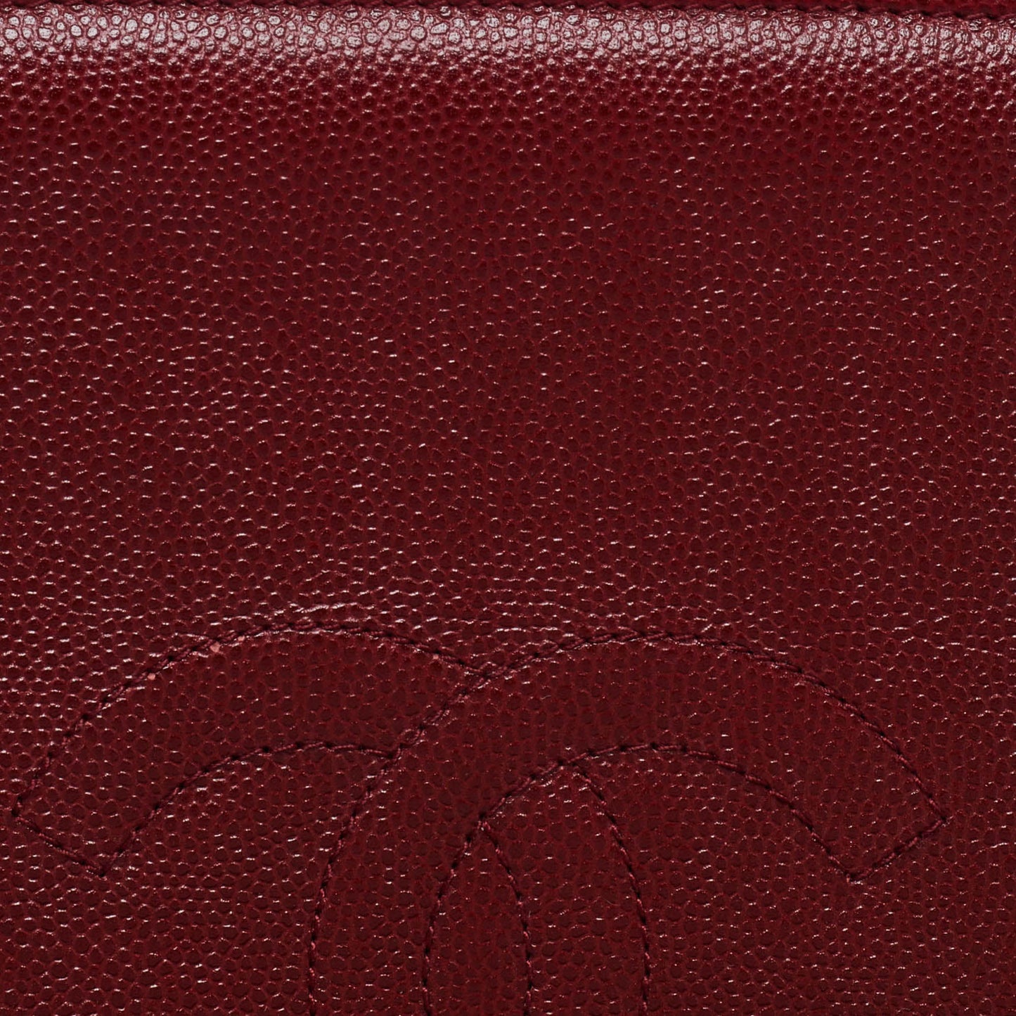 CHANEL Red Caviar Leather CC Frame Bag