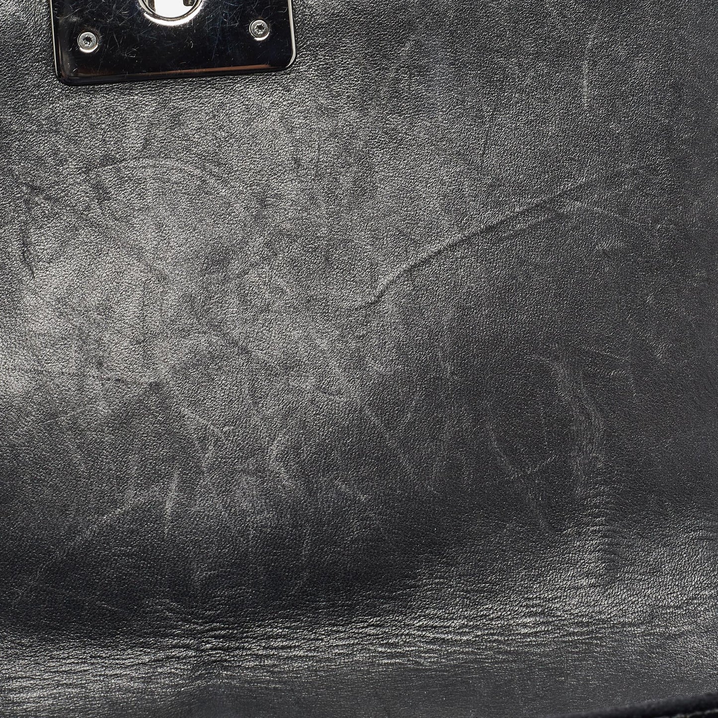 CHANEL Black Quilted Velvet Medium Boy Flap Bag