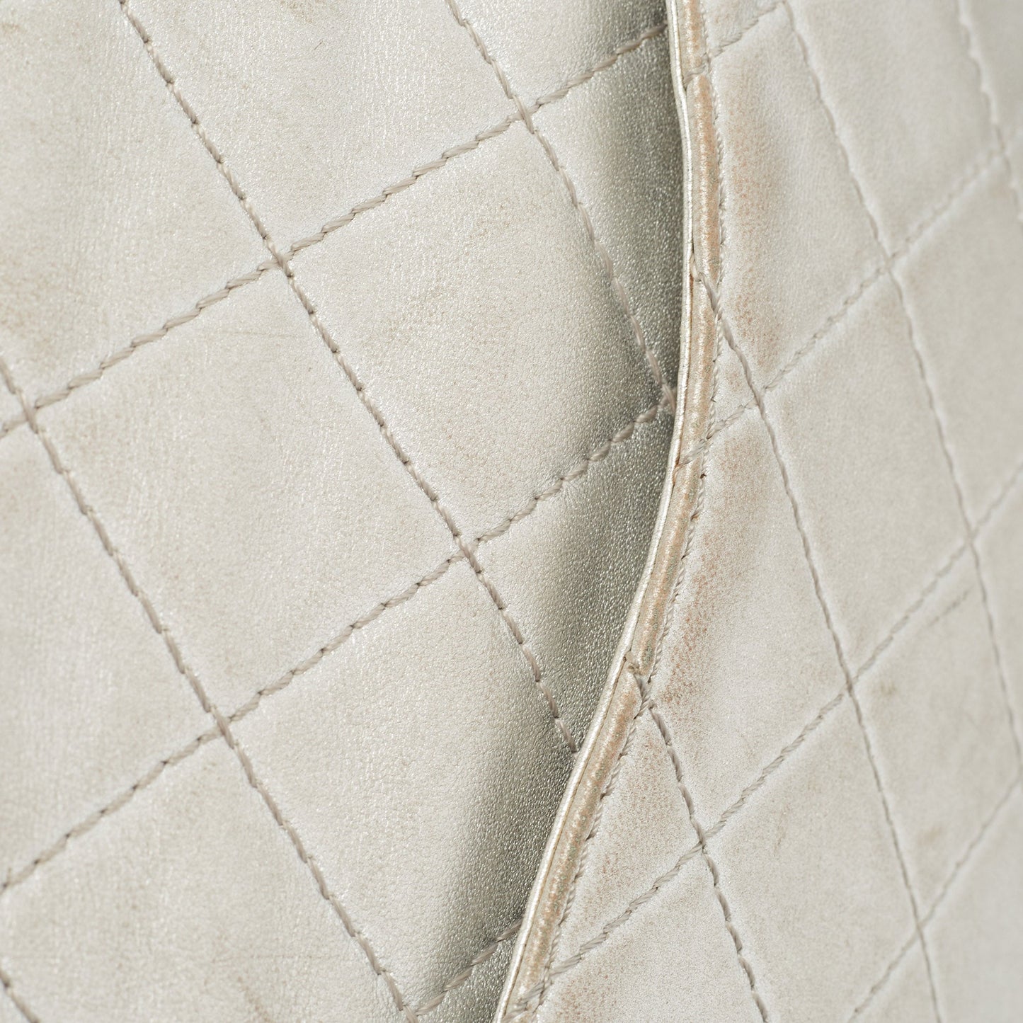 Chanel Silver Quilted Leather Reissue 2.55 Classic 227 Flap Bag