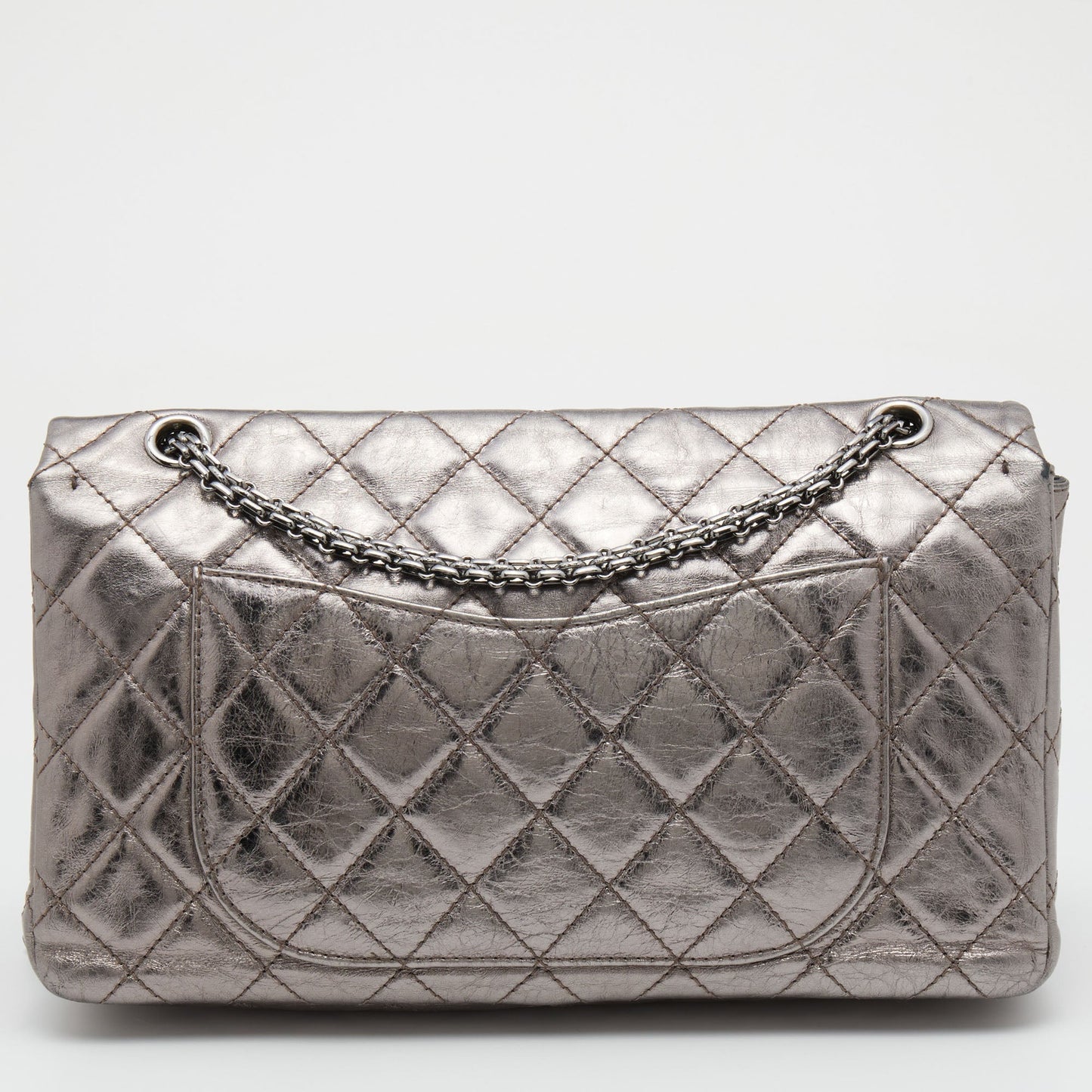 Chanel Metallic Quilted Aged Leather Reissue 2.55 Classic 227 Flap Bag