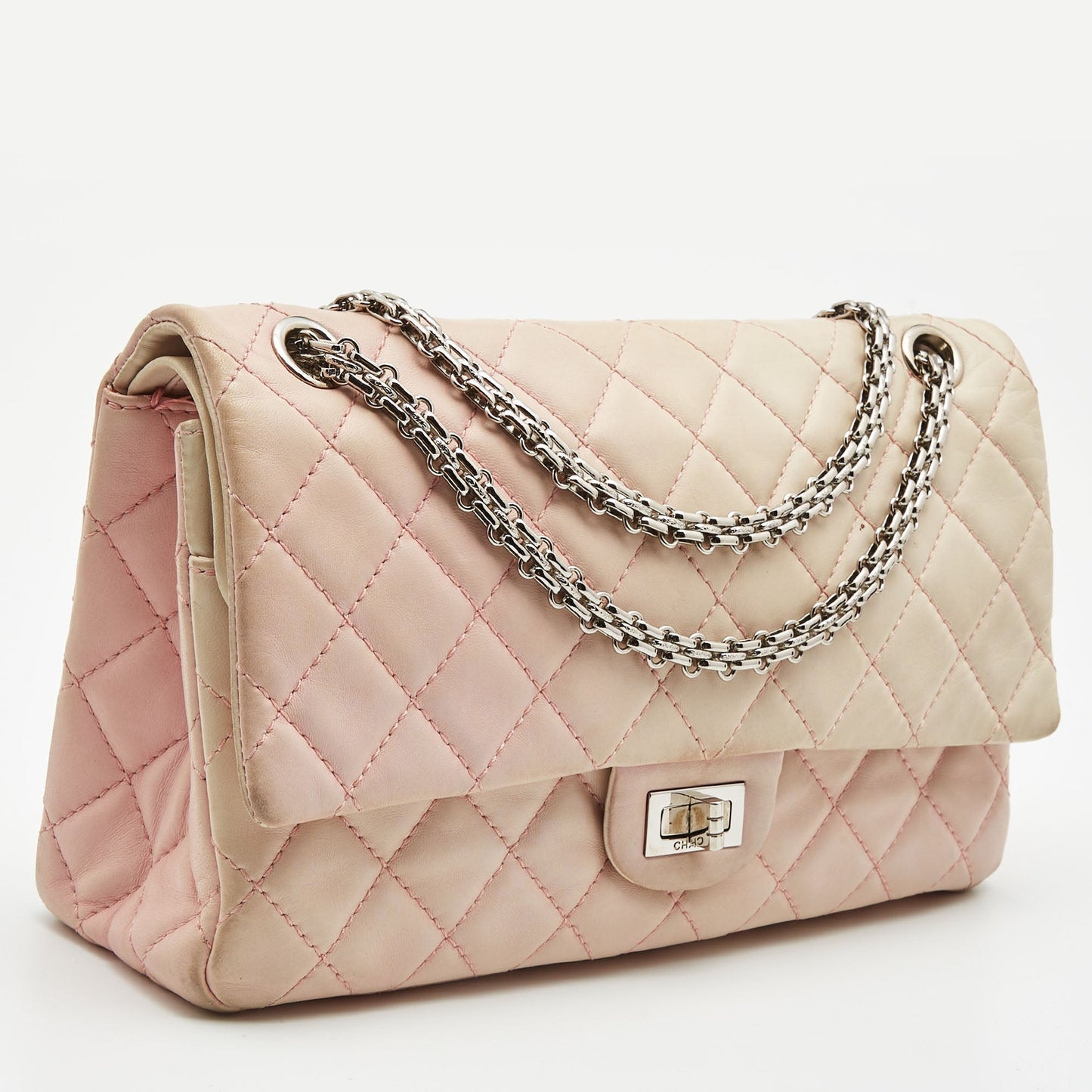 CHANEL Pink Ombre Quilted Leather Reissue 2.55 Classic 226 Flap Bag