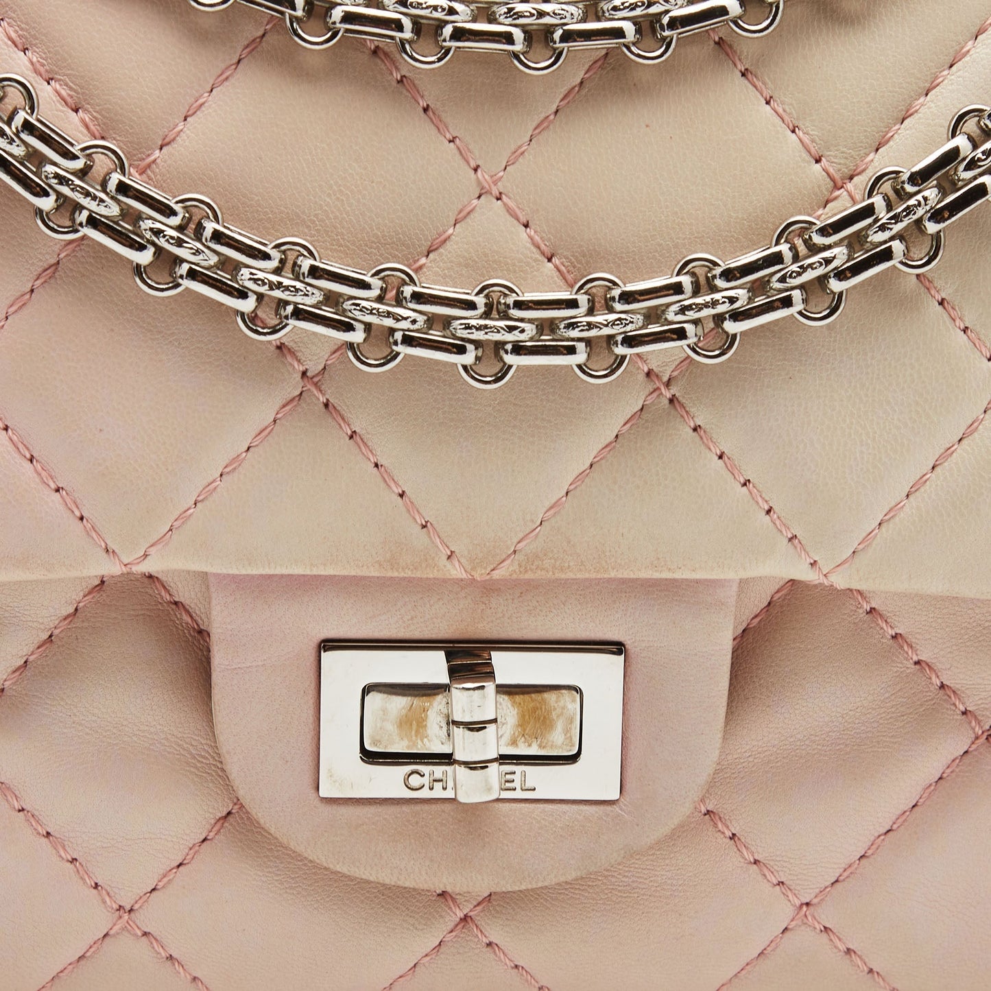 CHANEL Pink Ombre Quilted Leather Reissue 2.55 Classic 226 Flap Bag
