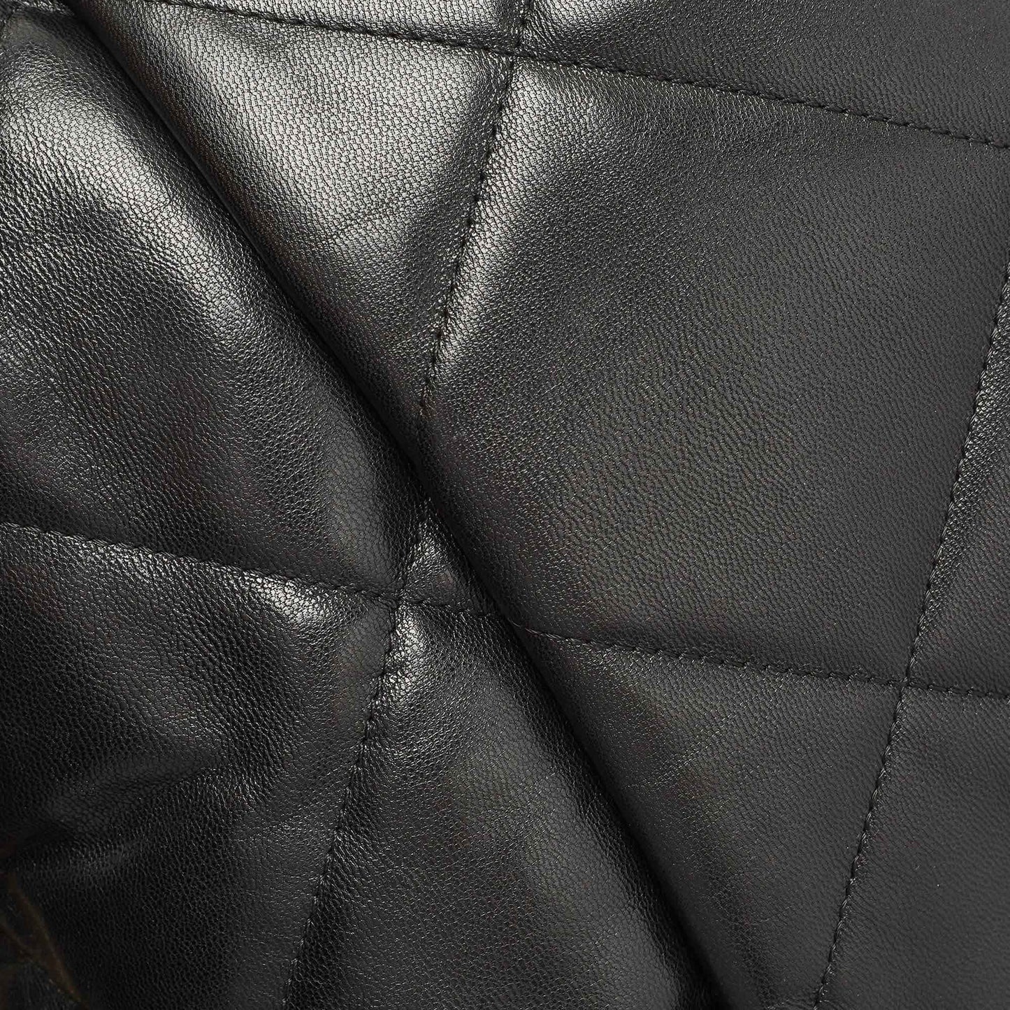 CHANEL Black Quilted Leather CC Chain Link 19 Flap Bag