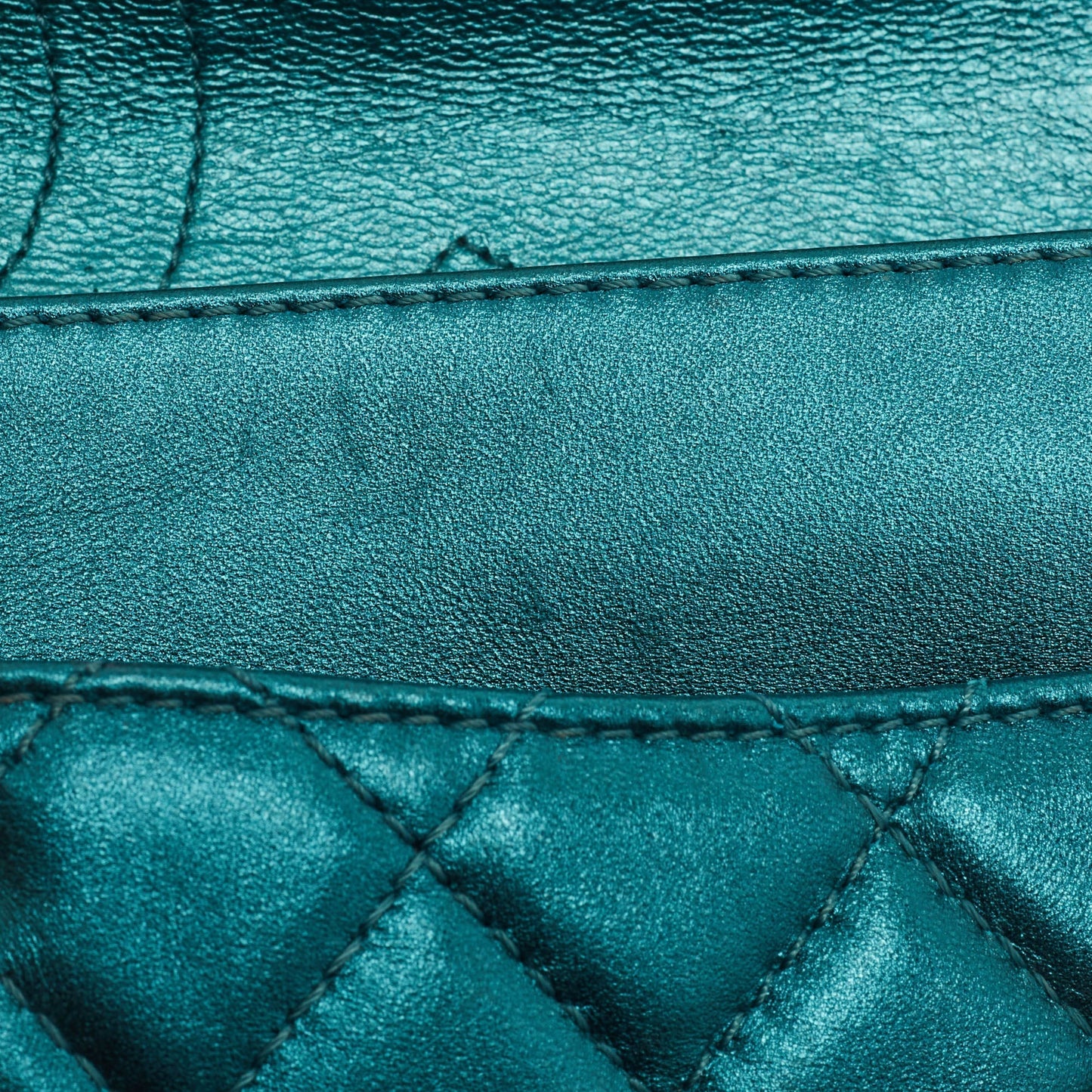 CHANEL Metallic Teal Green Quilted Leather Reissue 2.55 Classic 226 Flap Bag