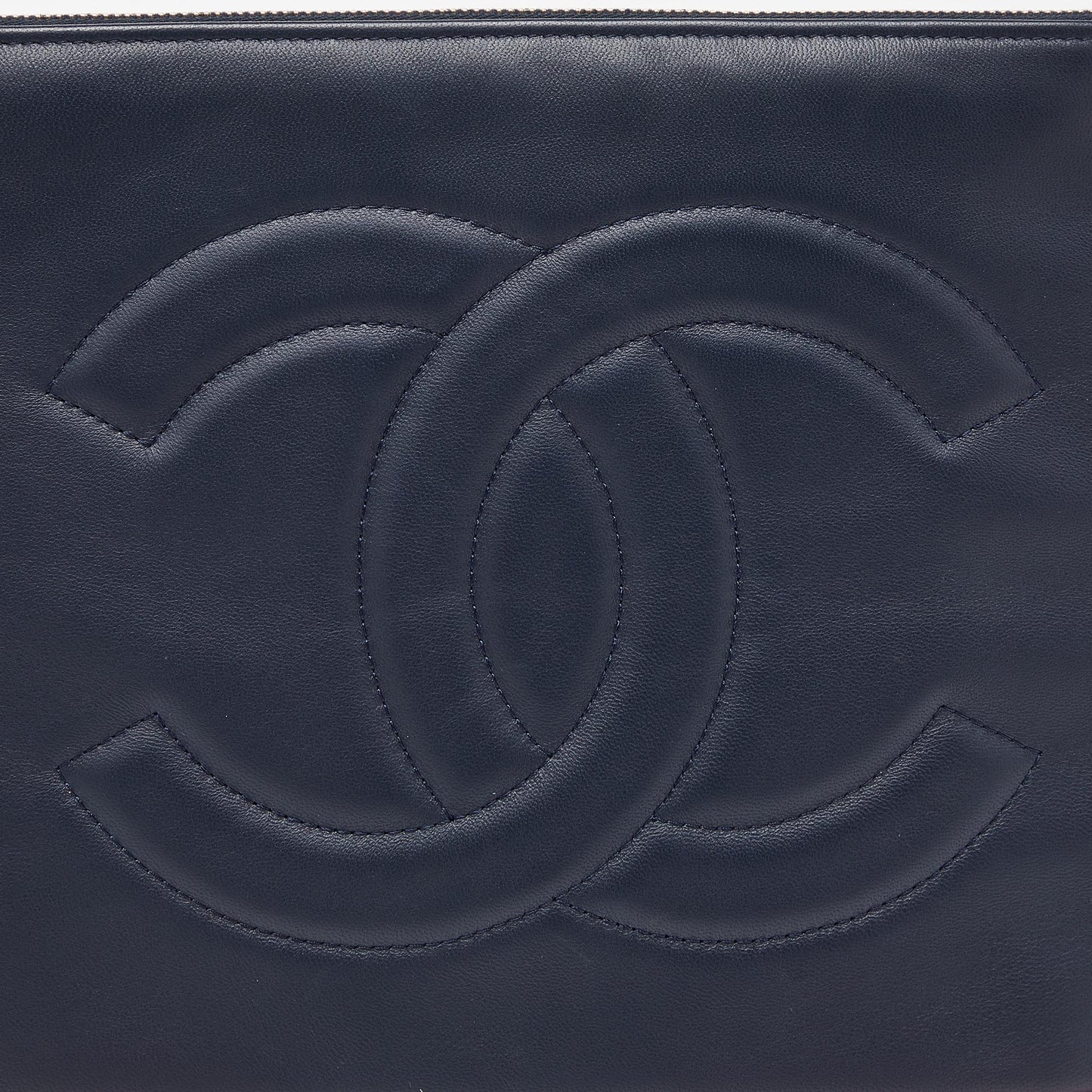CHANEL Multicolor Leather CC Patchwork O-Case Clutch