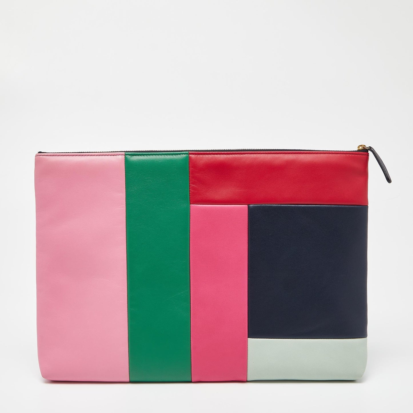CHANEL Multicolor Leather CC Patchwork O-Case Clutch
