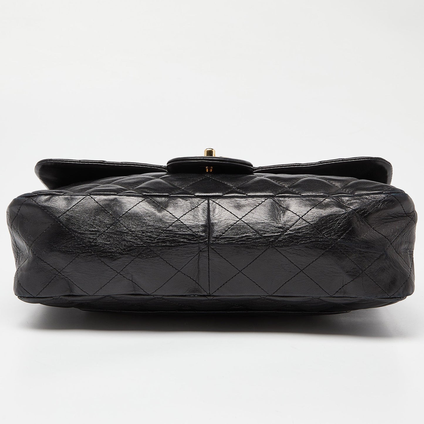CHANEL Black Quilted Leather Jumbo Classic Single Flap Bag