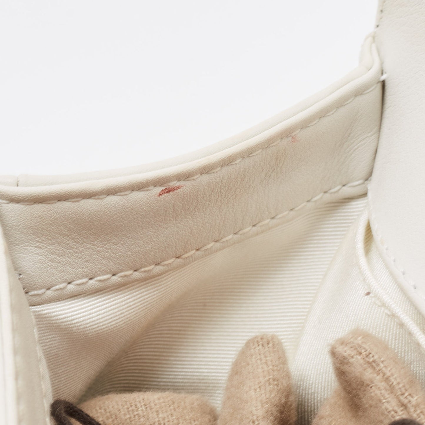 CHANEL White Stitch Quilted Leather Medium Boy Flap Bag