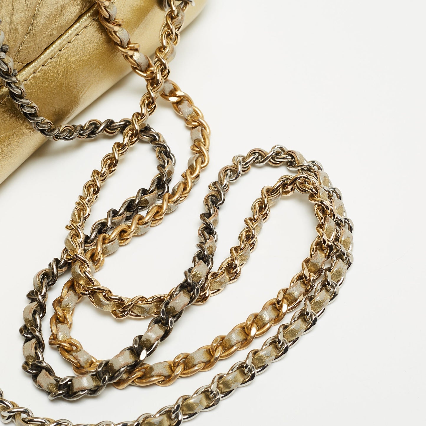 CHANEL Gold Quilted Leather Small Gabrielle Backpack
