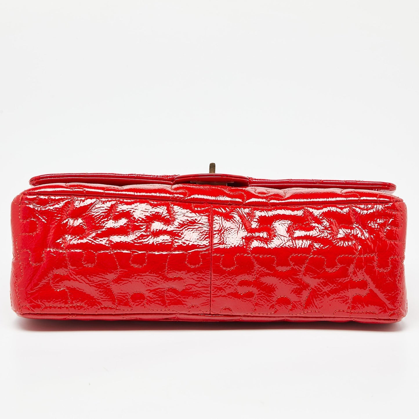 CHANEL Red Puzzle Patent Leather Classic 226 Reissue 2.55 Flap Bag