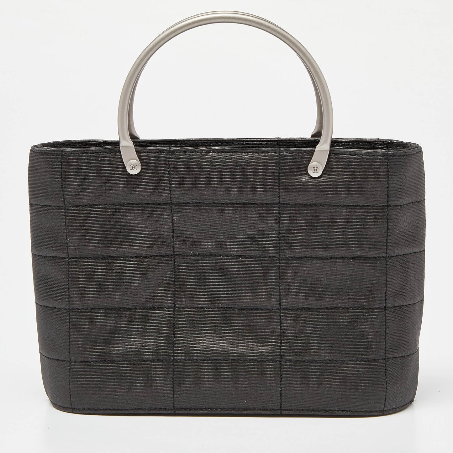 CHANEL Black Choco Bar Canvas Mini Vintage Bag
