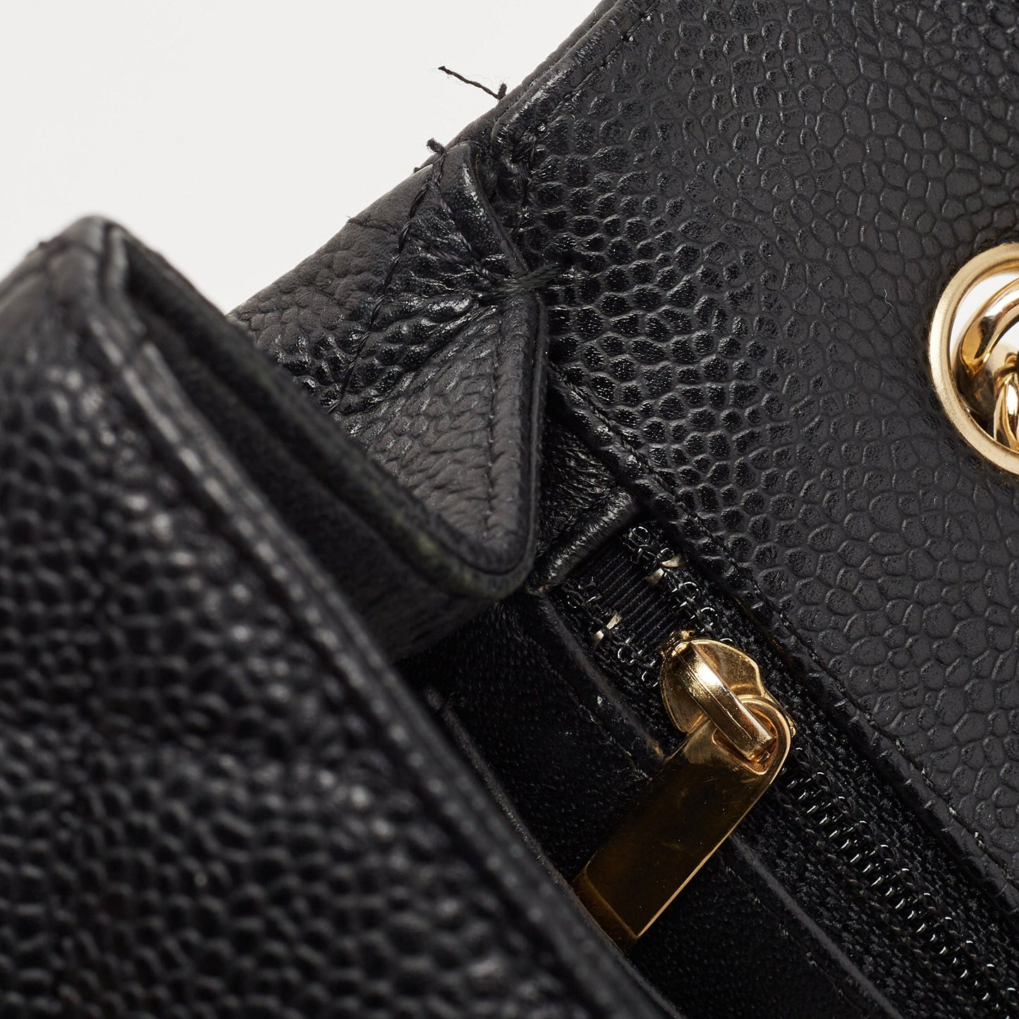 CHANEL Black Quilted Caviar Leather Maxi Classic Single Flap Bag