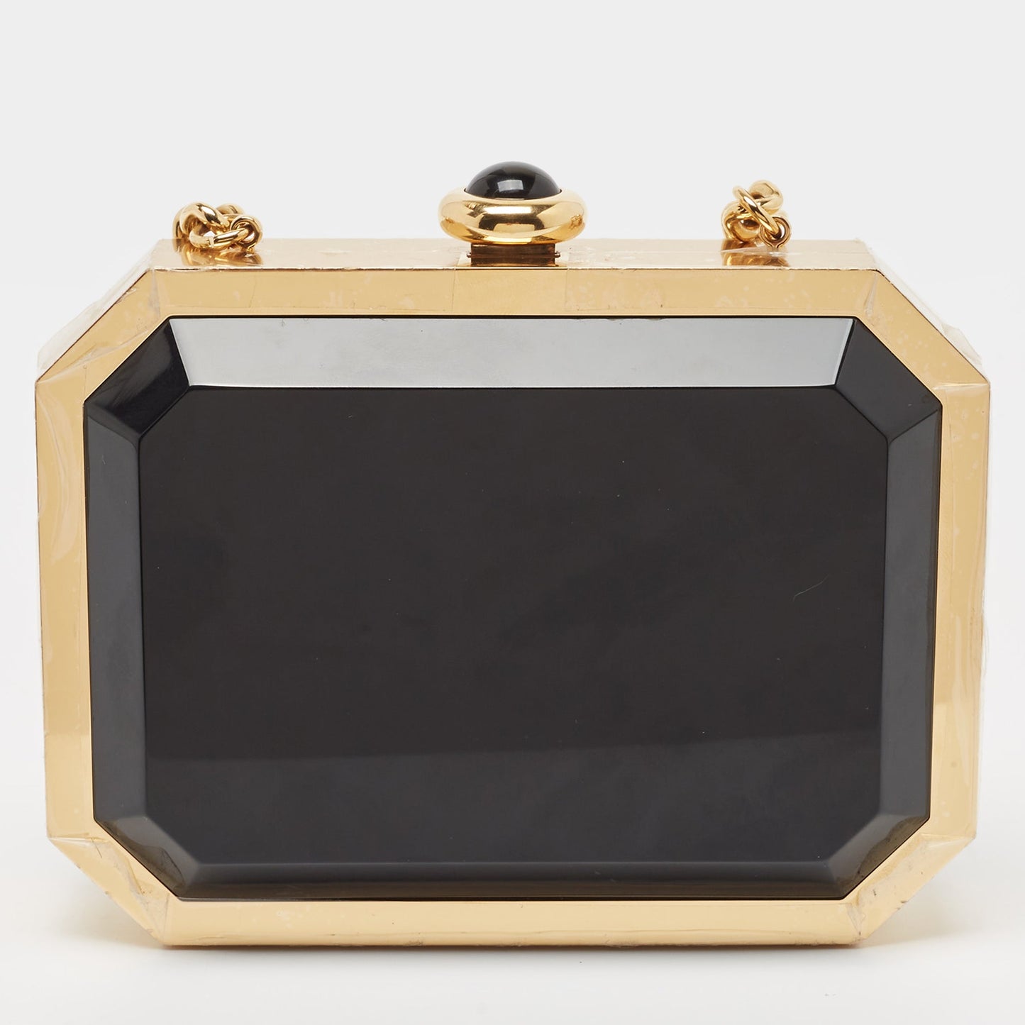 CHANEL Gold Premiere Plexiglass Minaudiere Clutch Bag