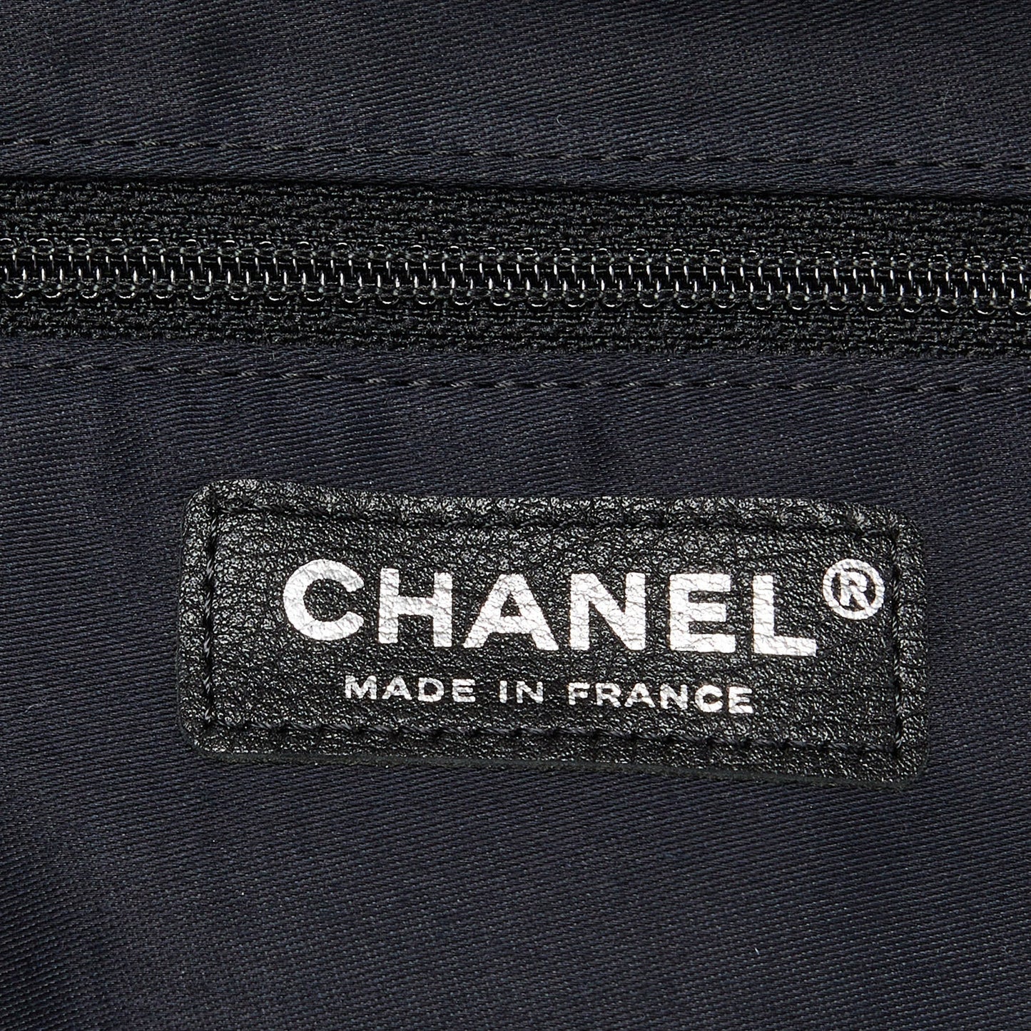 CHANEL Blue/Black Tweed and Leather Large Girl  Bag