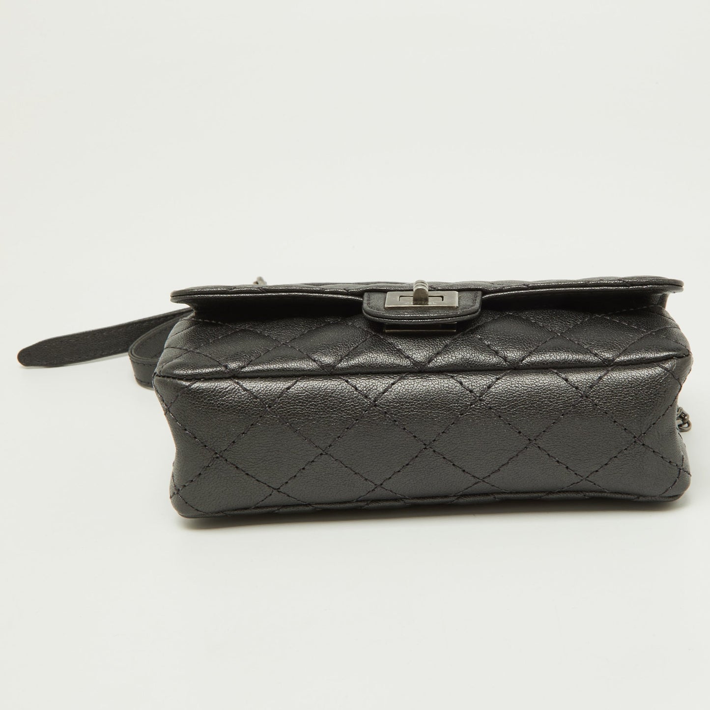 CHANEL Grey Quilted Leather Reissue 2.55 Waist Belt Bag