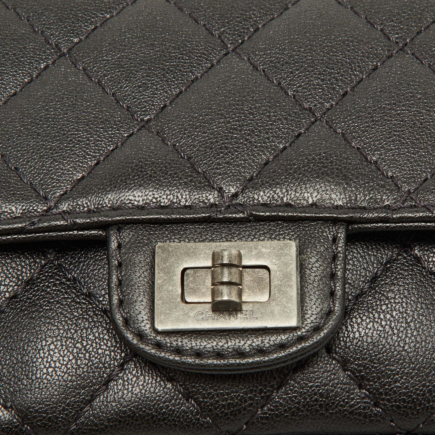 CHANEL Grey Quilted Leather Reissue 2.55 Waist Belt Bag