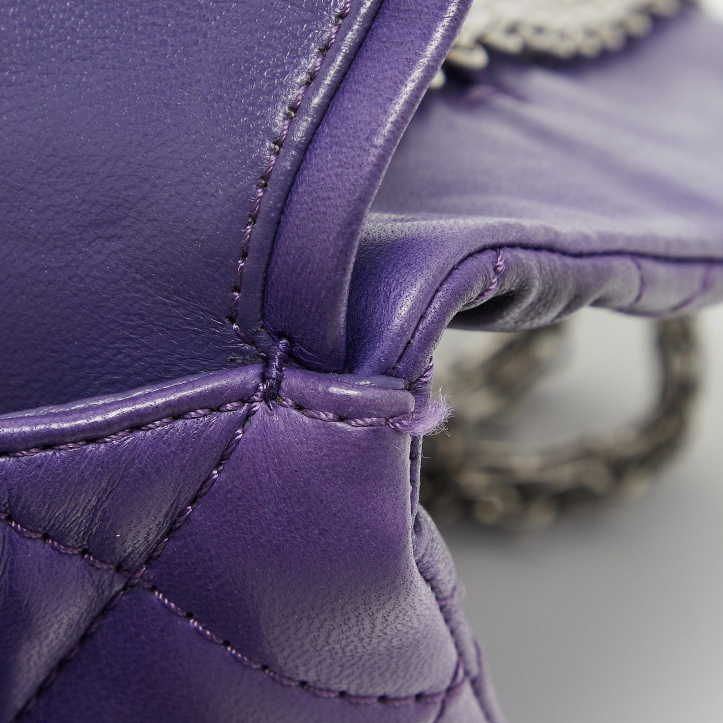 CHANEL Purple Quilted Leather 227 Reissue 2.55 Flap Bag