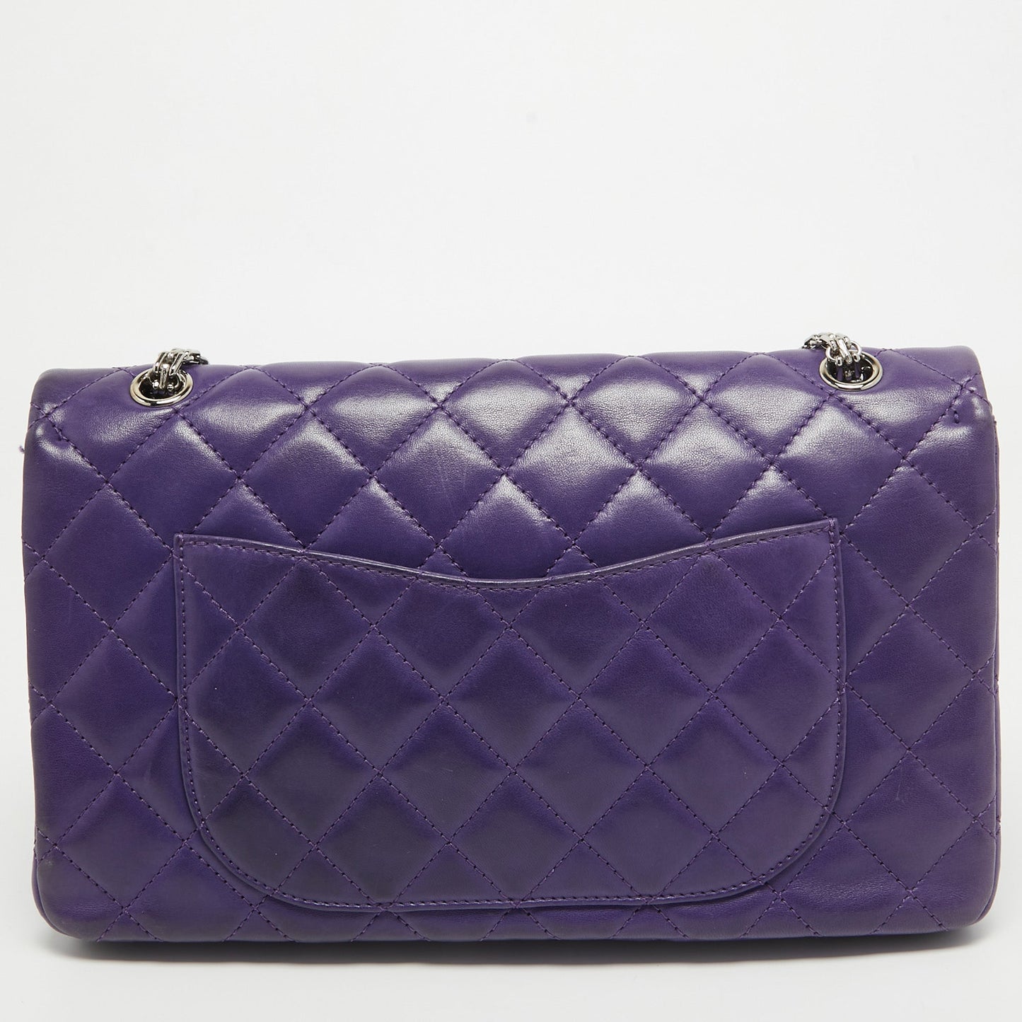 CHANEL Purple Quilted Leather 227 Reissue 2.55 Flap Bag