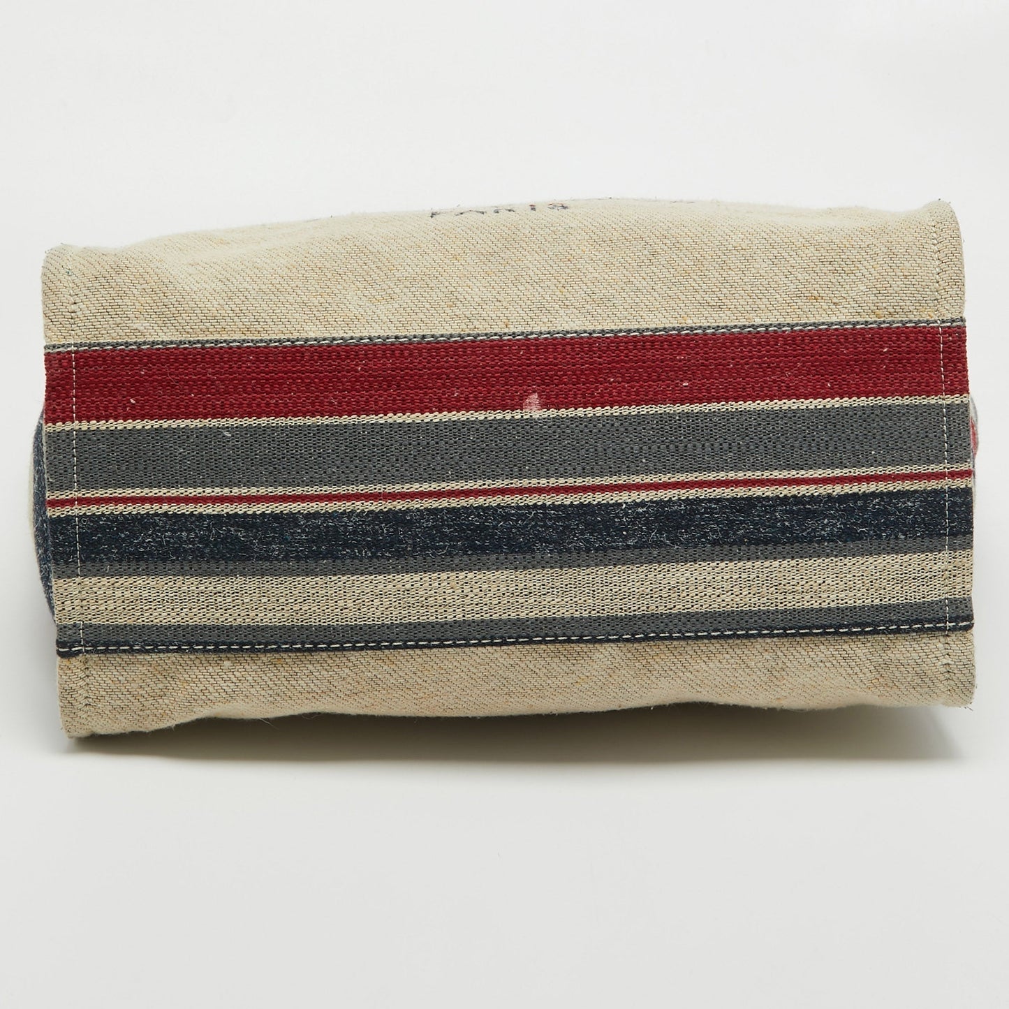 CHANEL Multicolor Stripe Canvas and Leather Large Deauville Shopper Tote