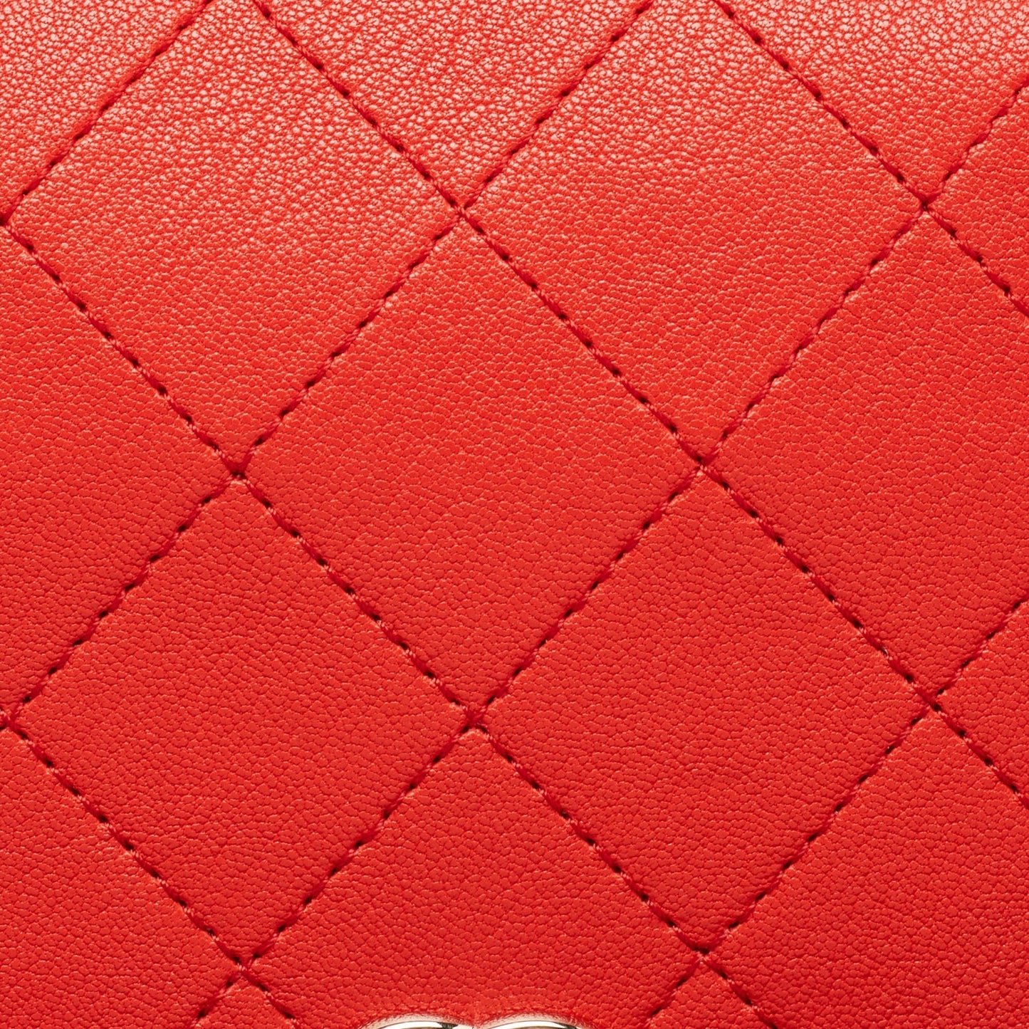 CHANEL Red Quilted Leather Small Casual Trip Flap Bag