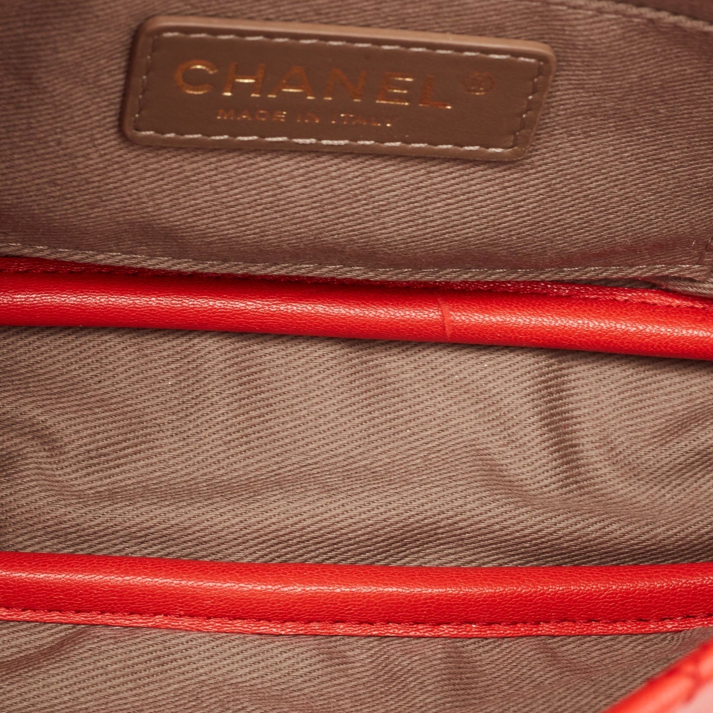CHANEL Red Quilted Leather Small Casual Trip Flap Bag