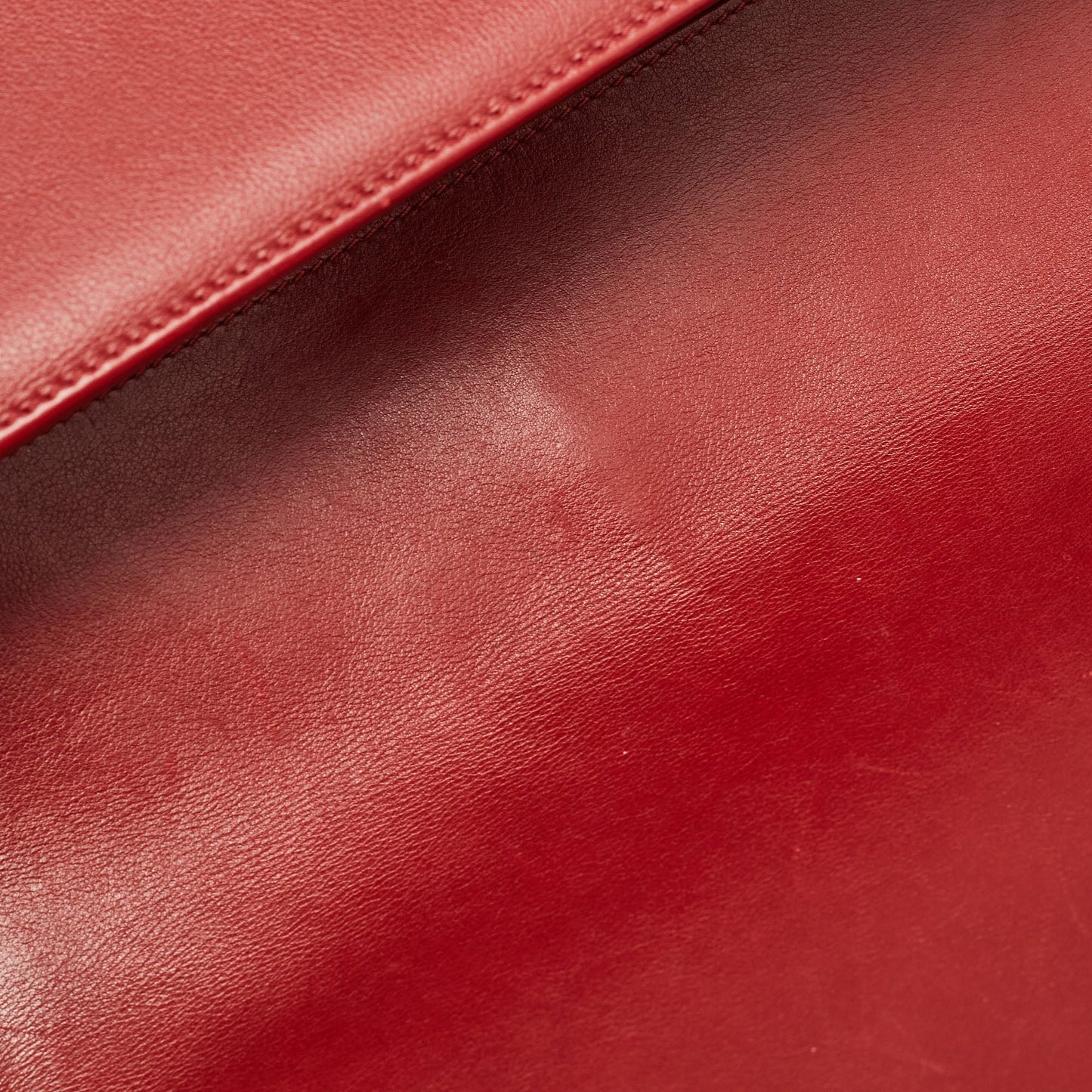 CHANEL Red Chevron Leather Medium Boy Bag