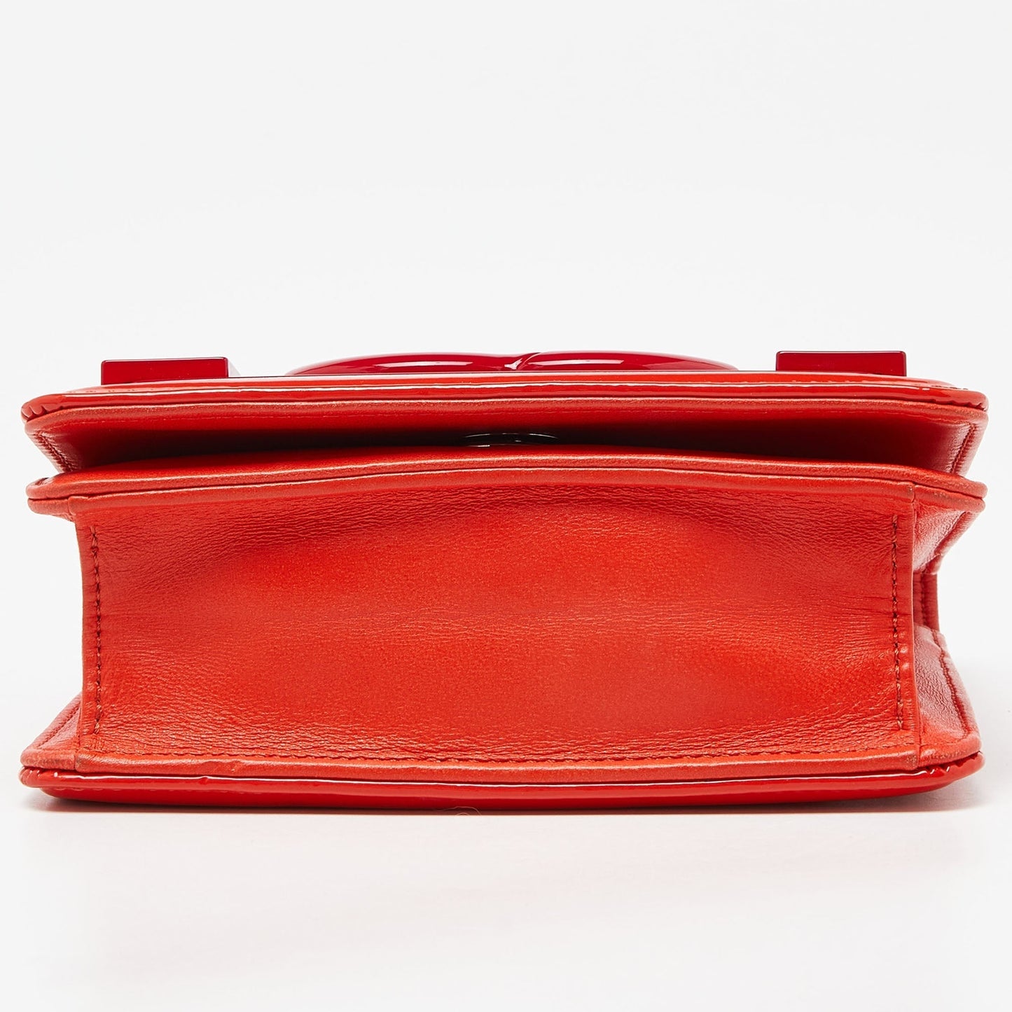 CHANEL Orange/Red Plexiglass Boy Brick Bag