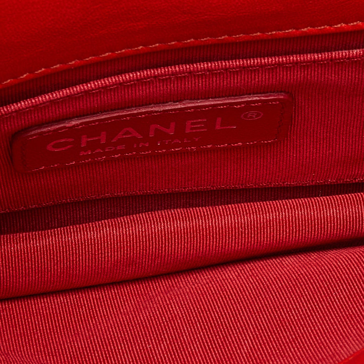 CHANEL Orange/Red Plexiglass Boy Brick Bag