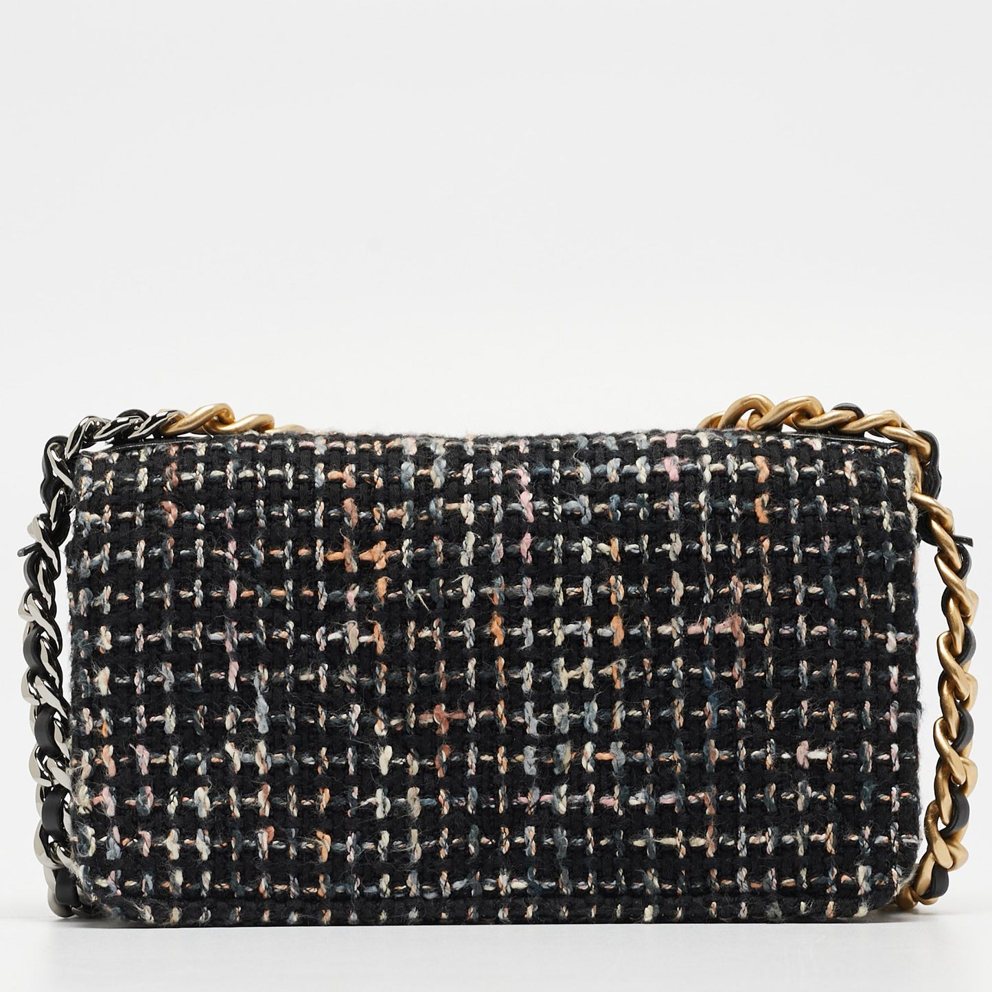 CHANEL Black Tweed 19 WOC Bag