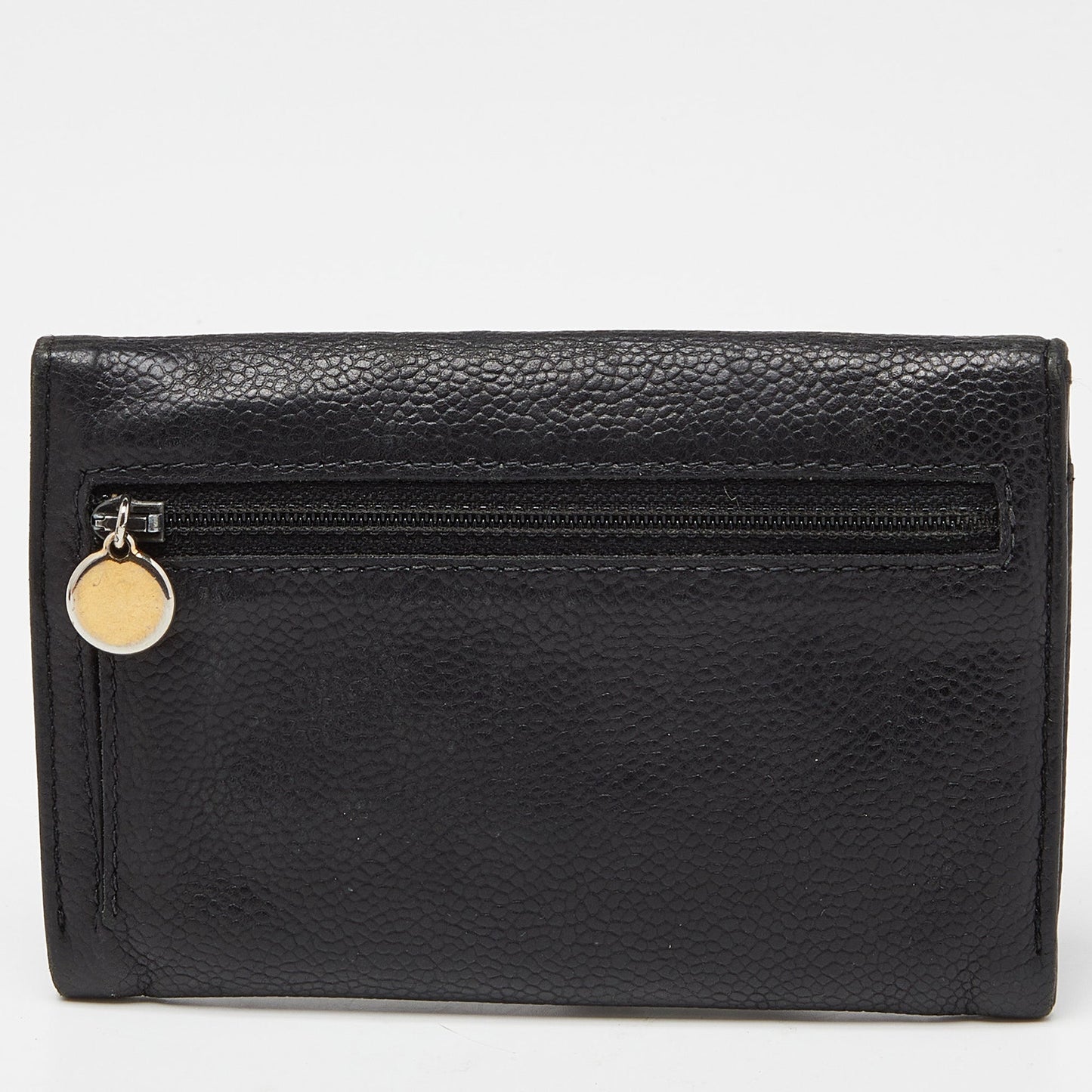 CHANEL Black Caviar Leather CC Timeless Continental Wallet